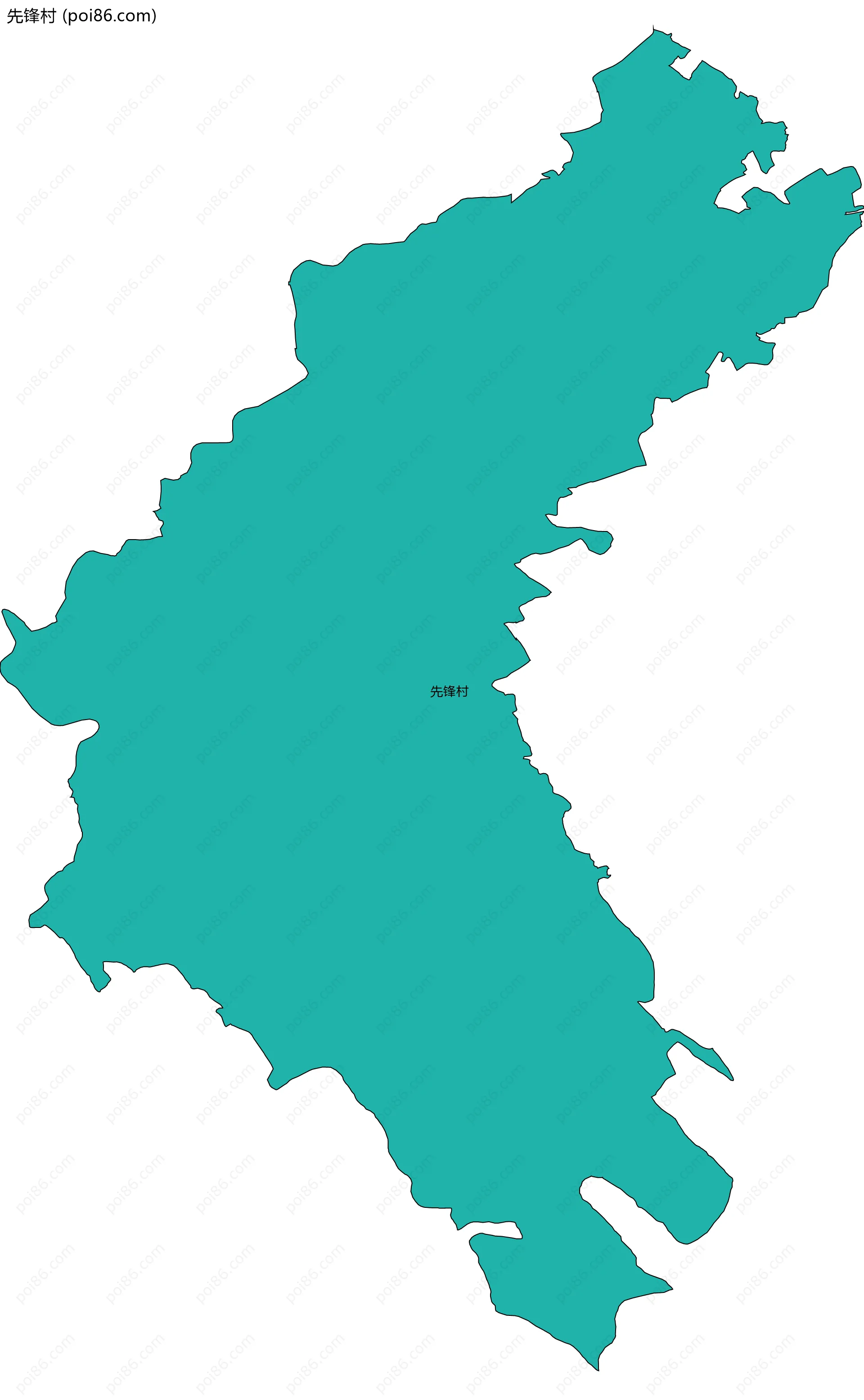 先锋村边界地图