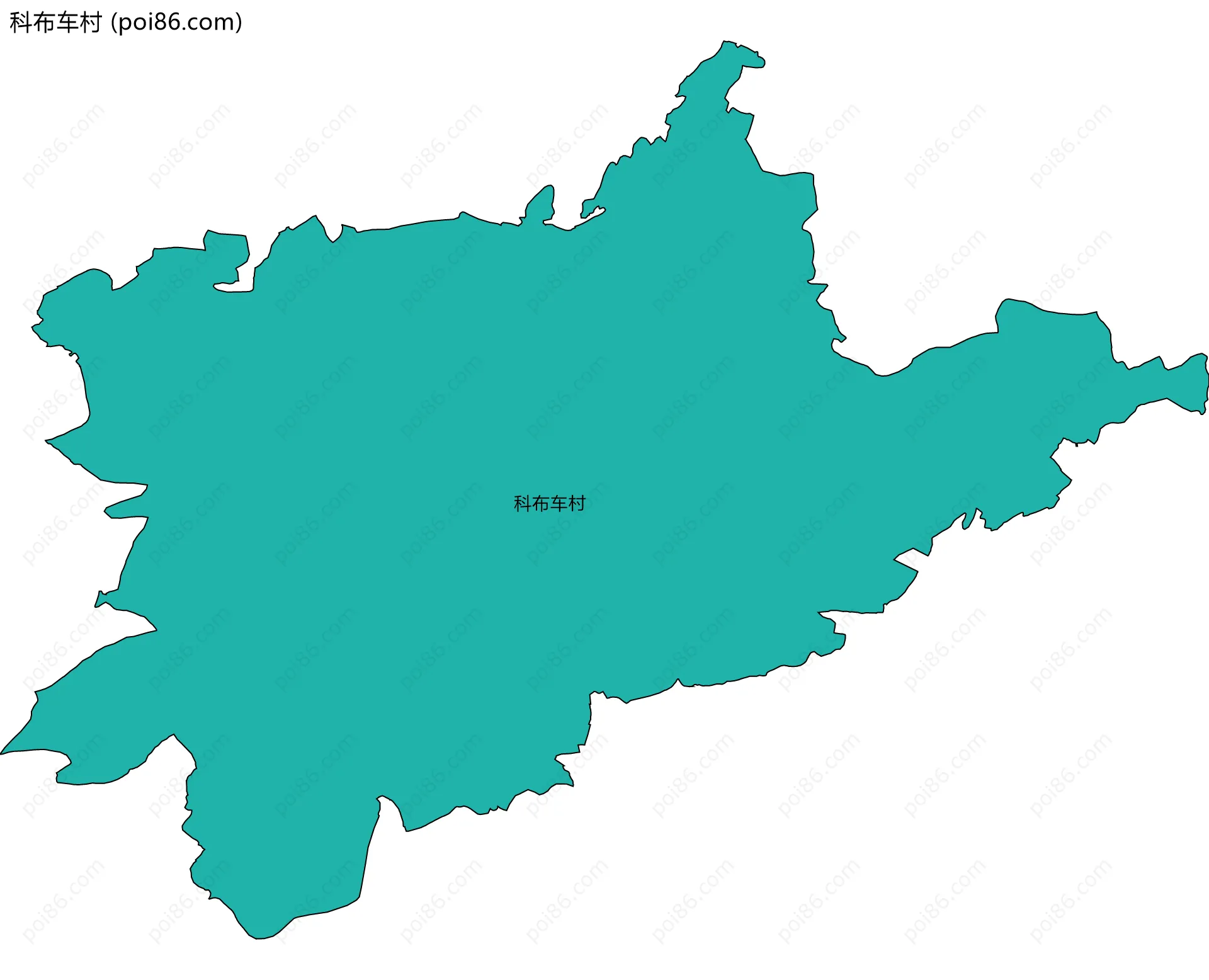 科布车村边界地图