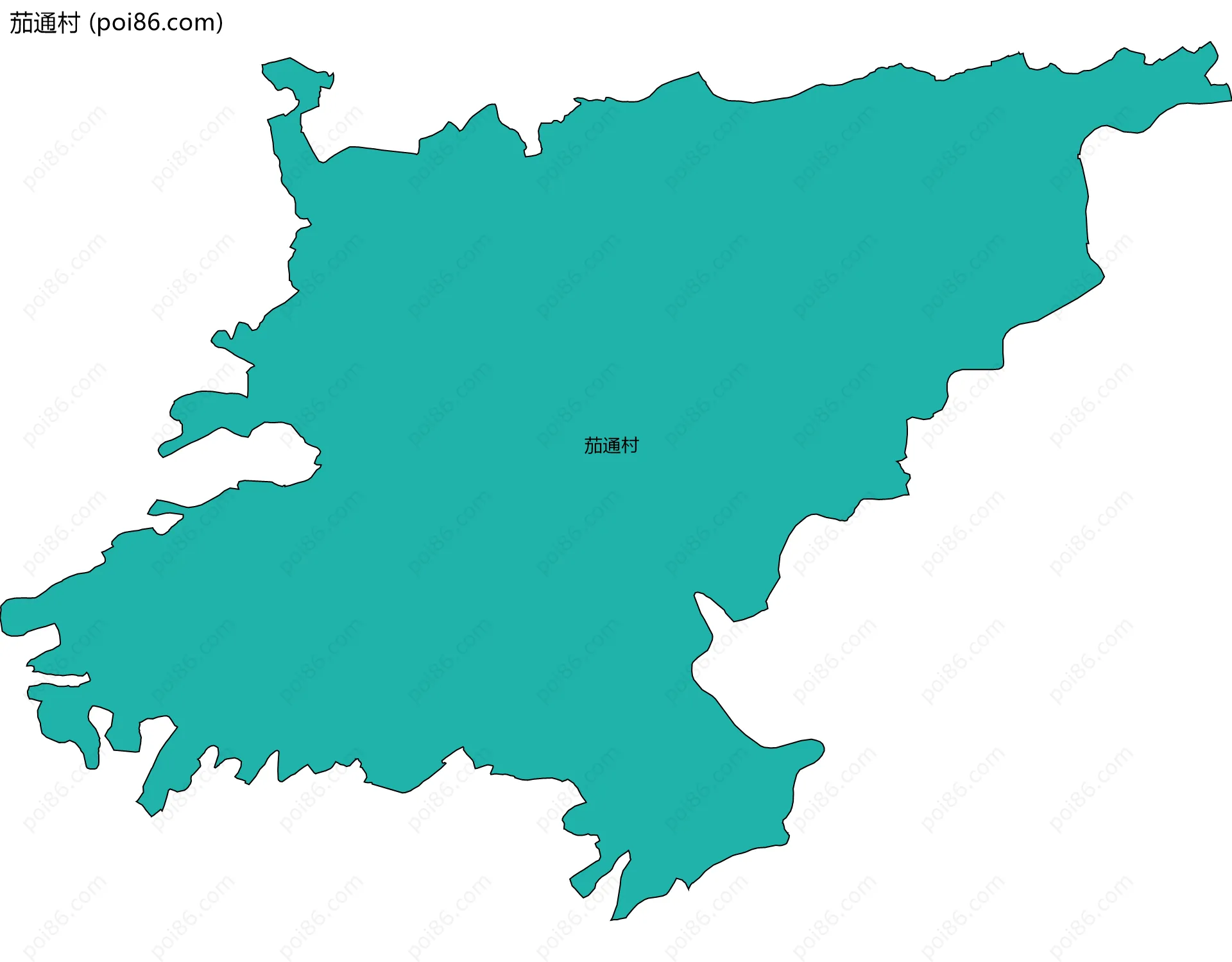 茄通村边界地图