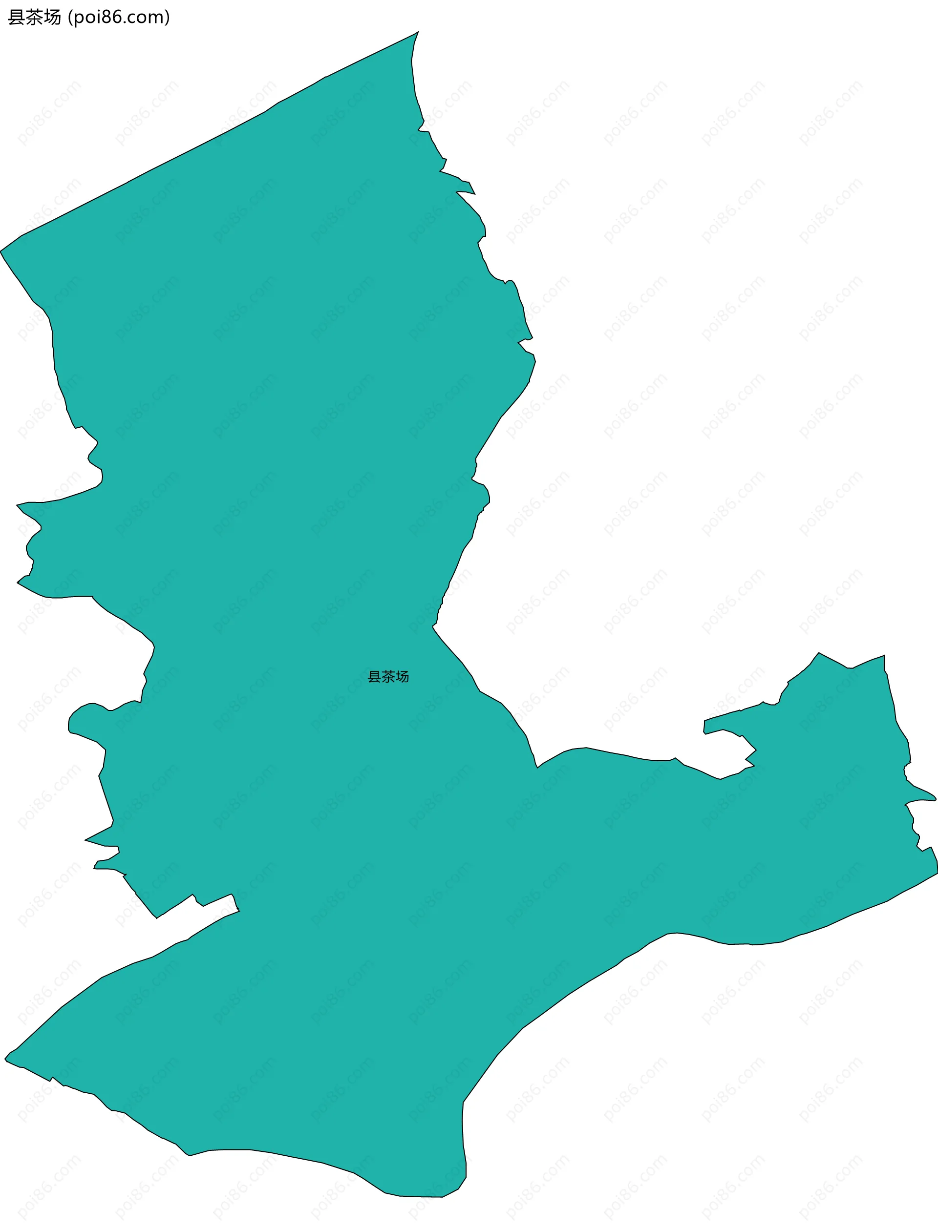 县茶场边界地图