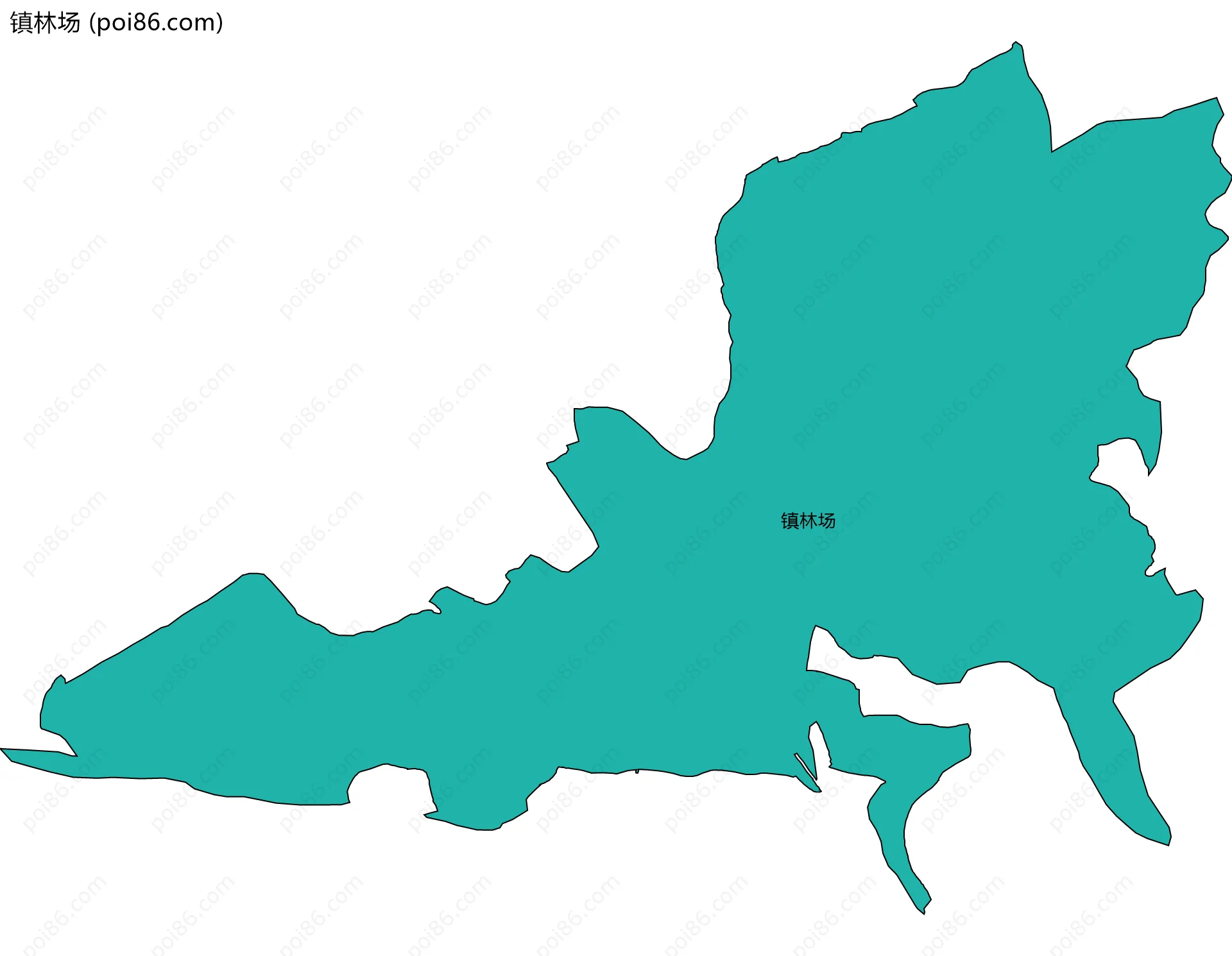 镇林场边界地图