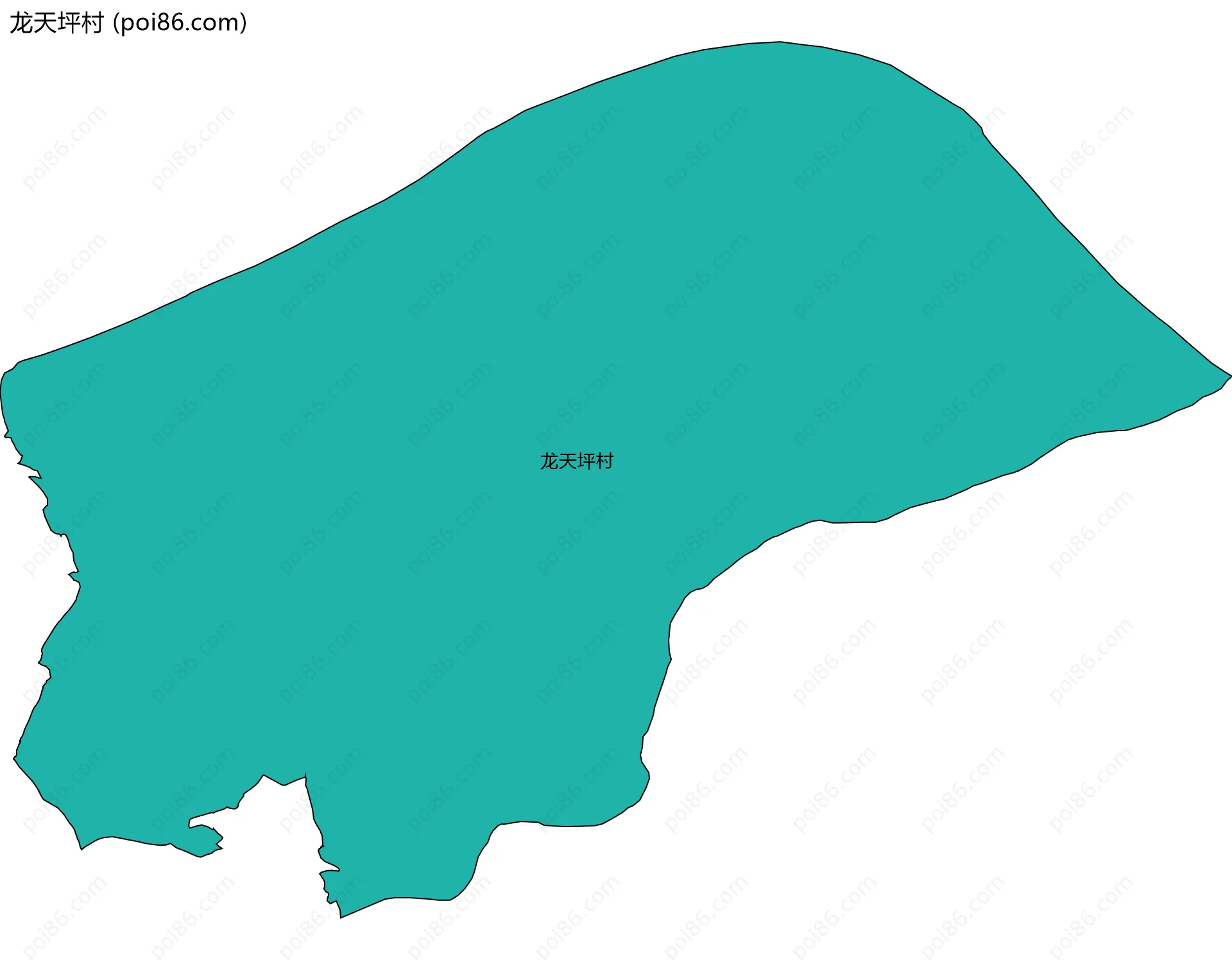 龙天坪村边界地图