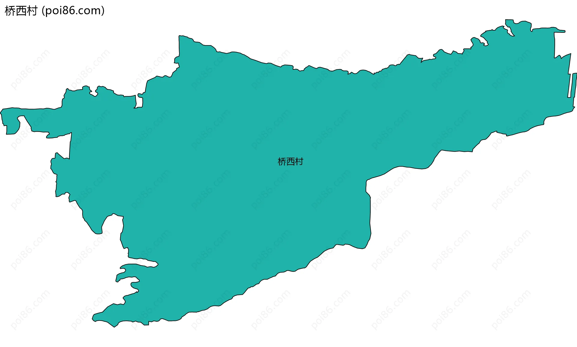 桥西村边界地图