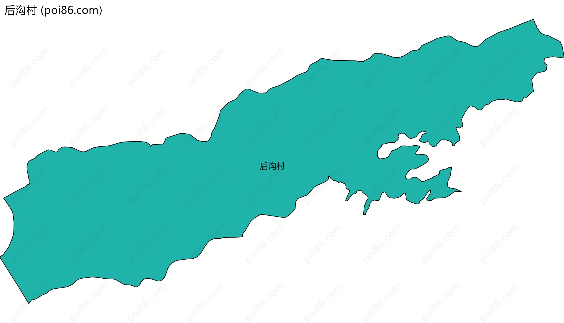 后沟村边界地图