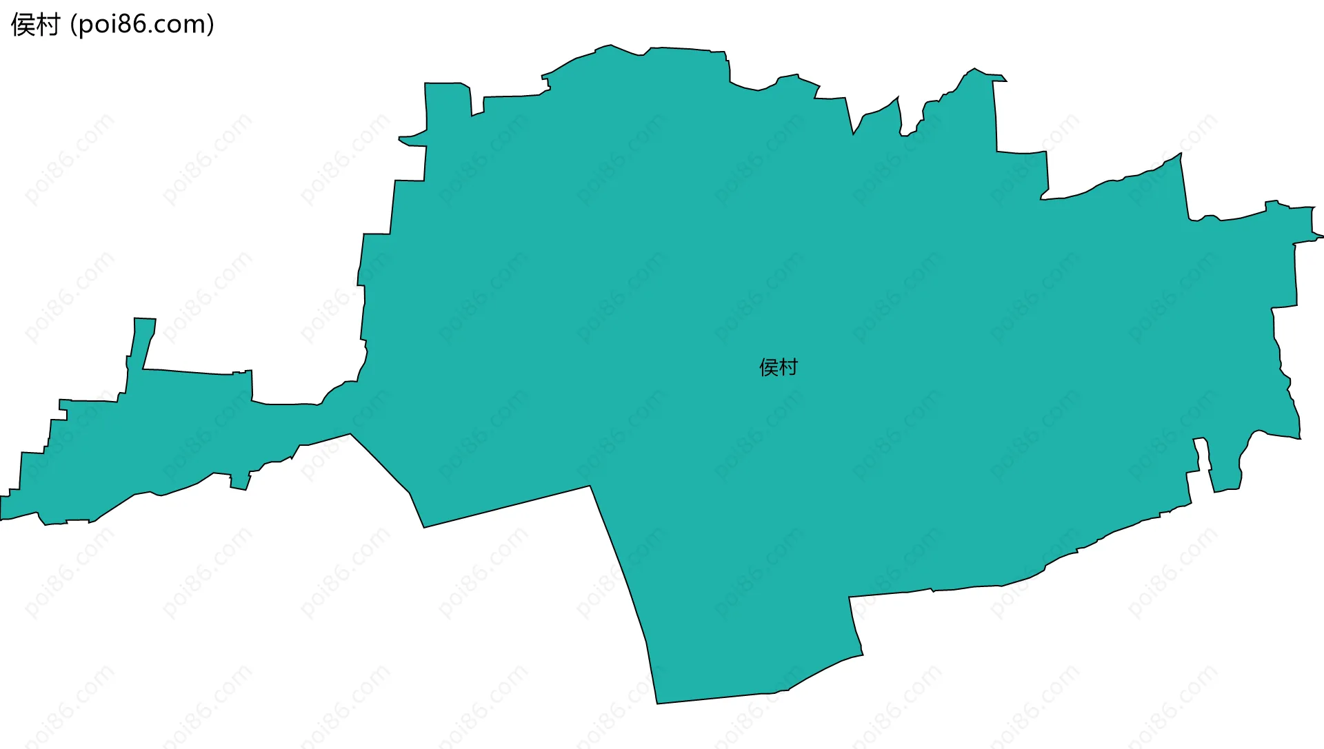 侯村边界地图