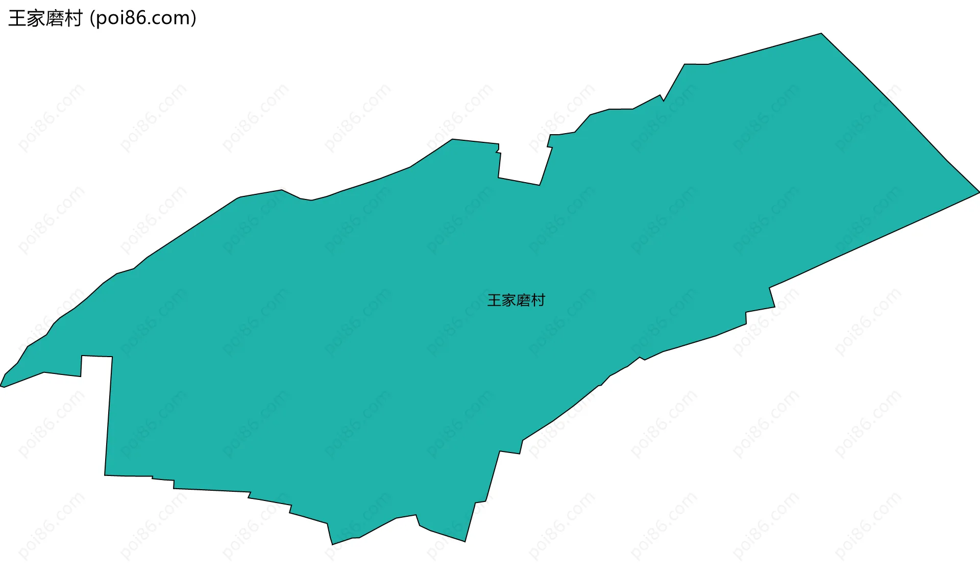 王家磨村边界地图