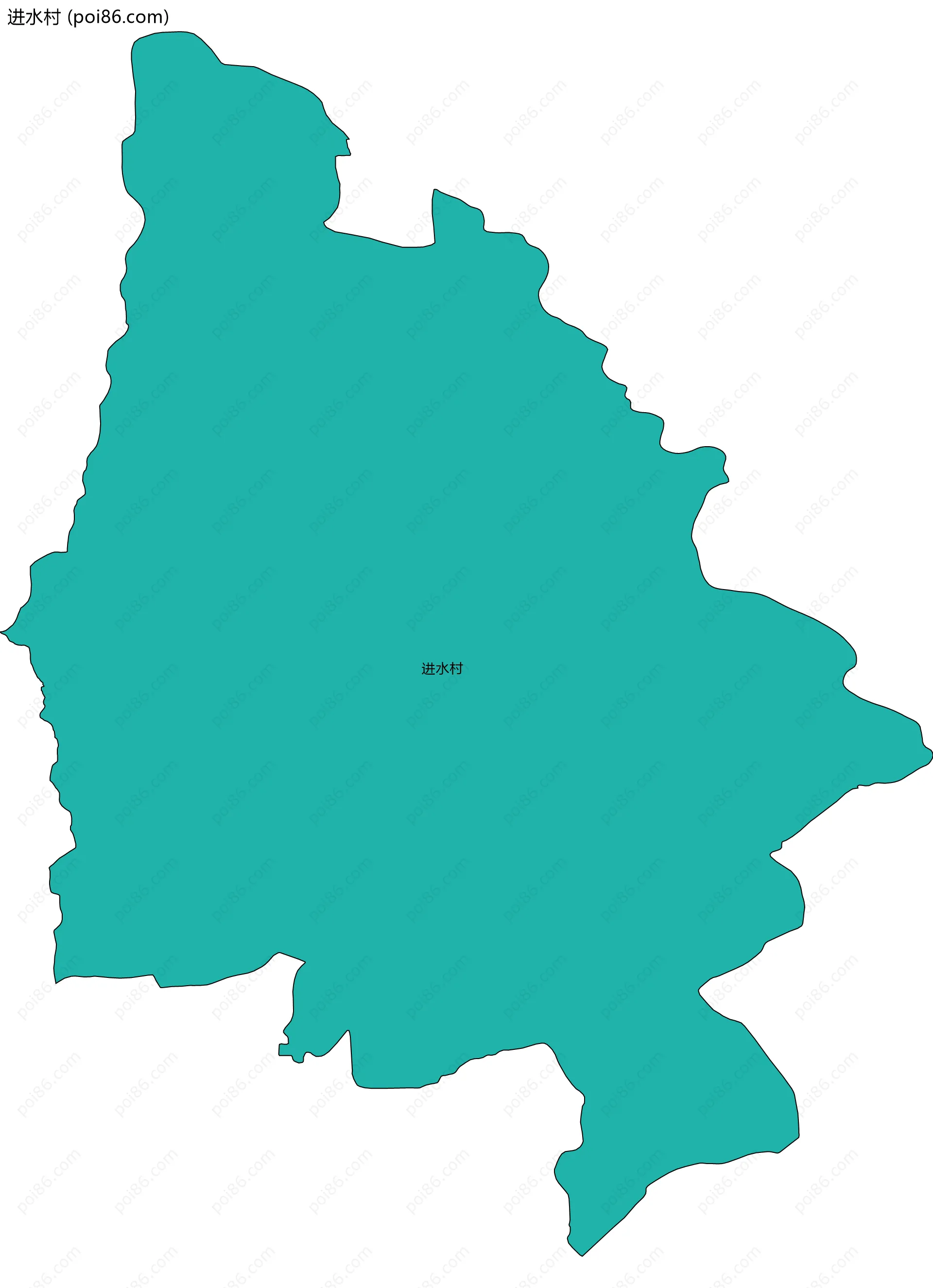 进水村边界地图