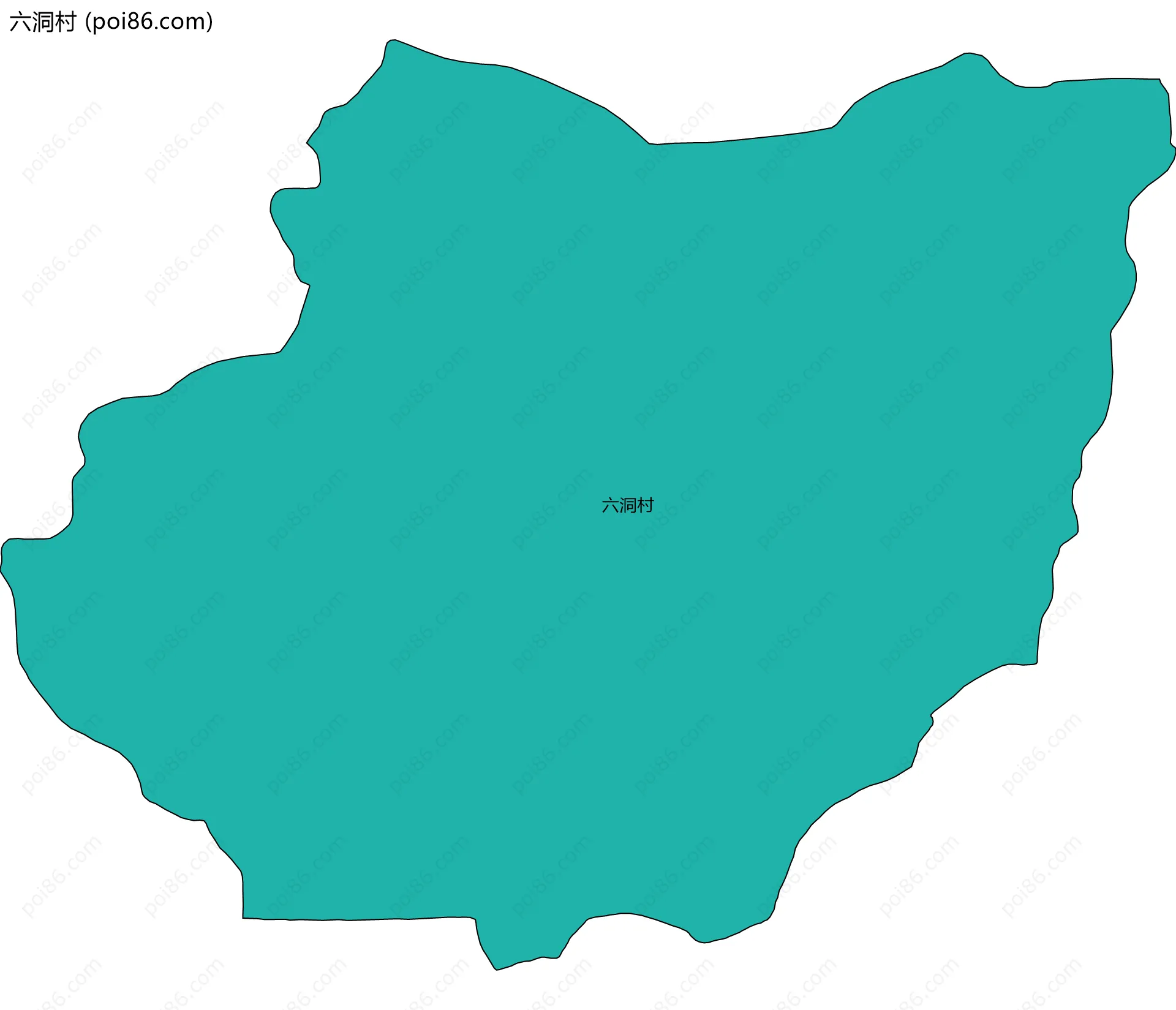 六洞村边界地图