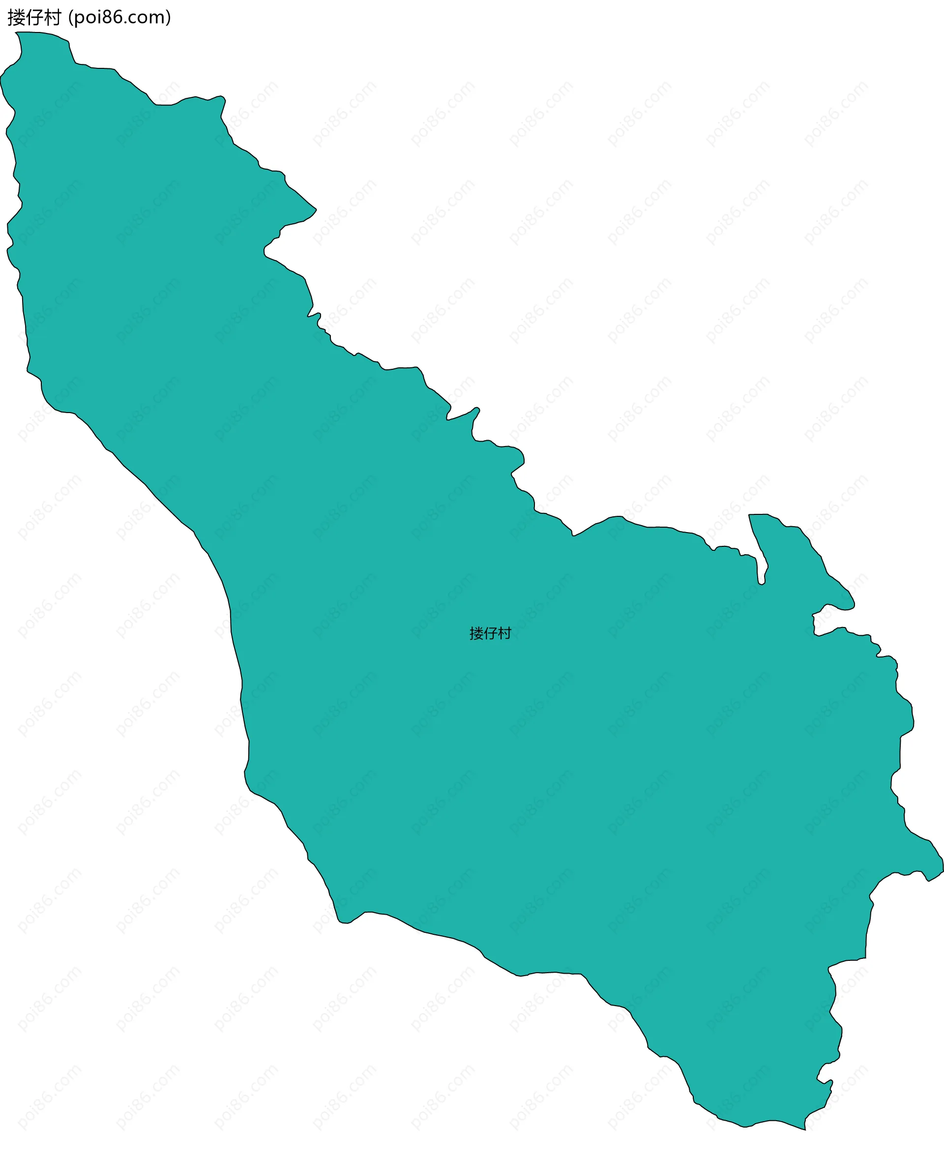 搂仔村边界地图