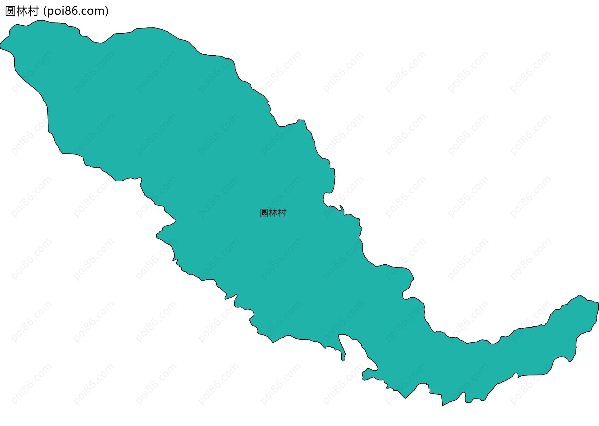 圆林村边界地图