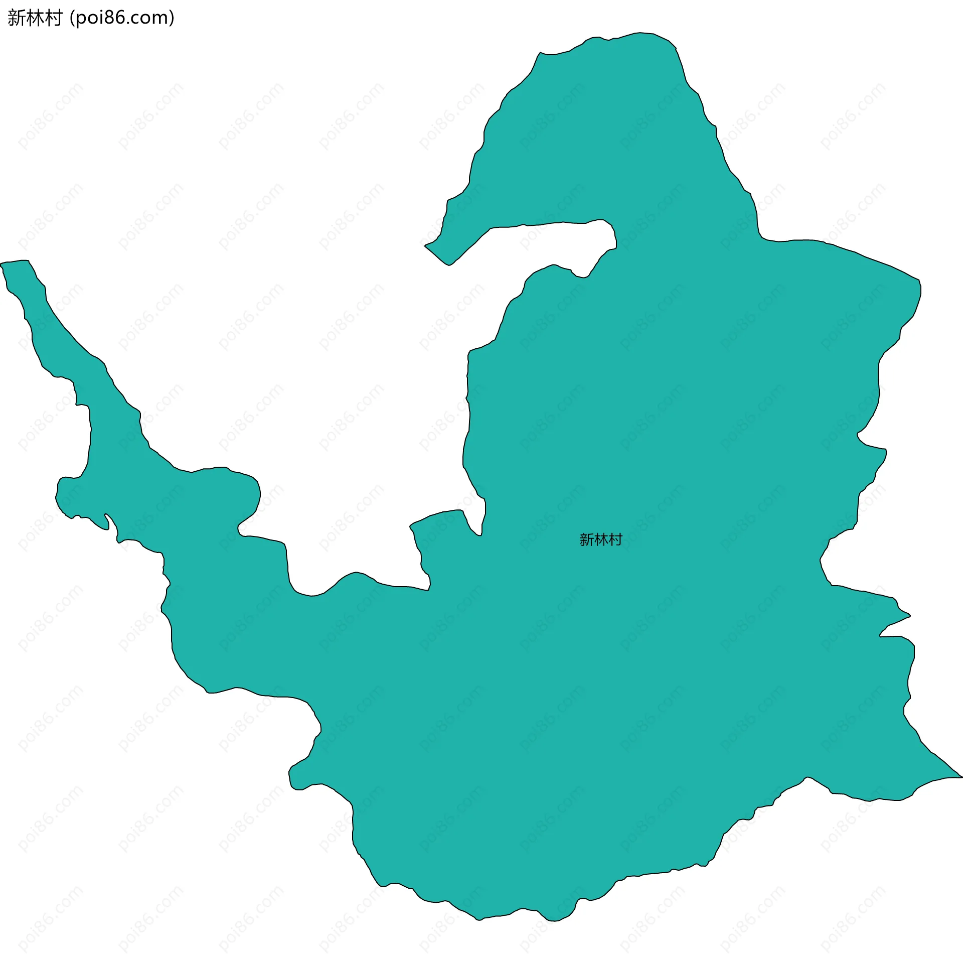 新林村边界地图