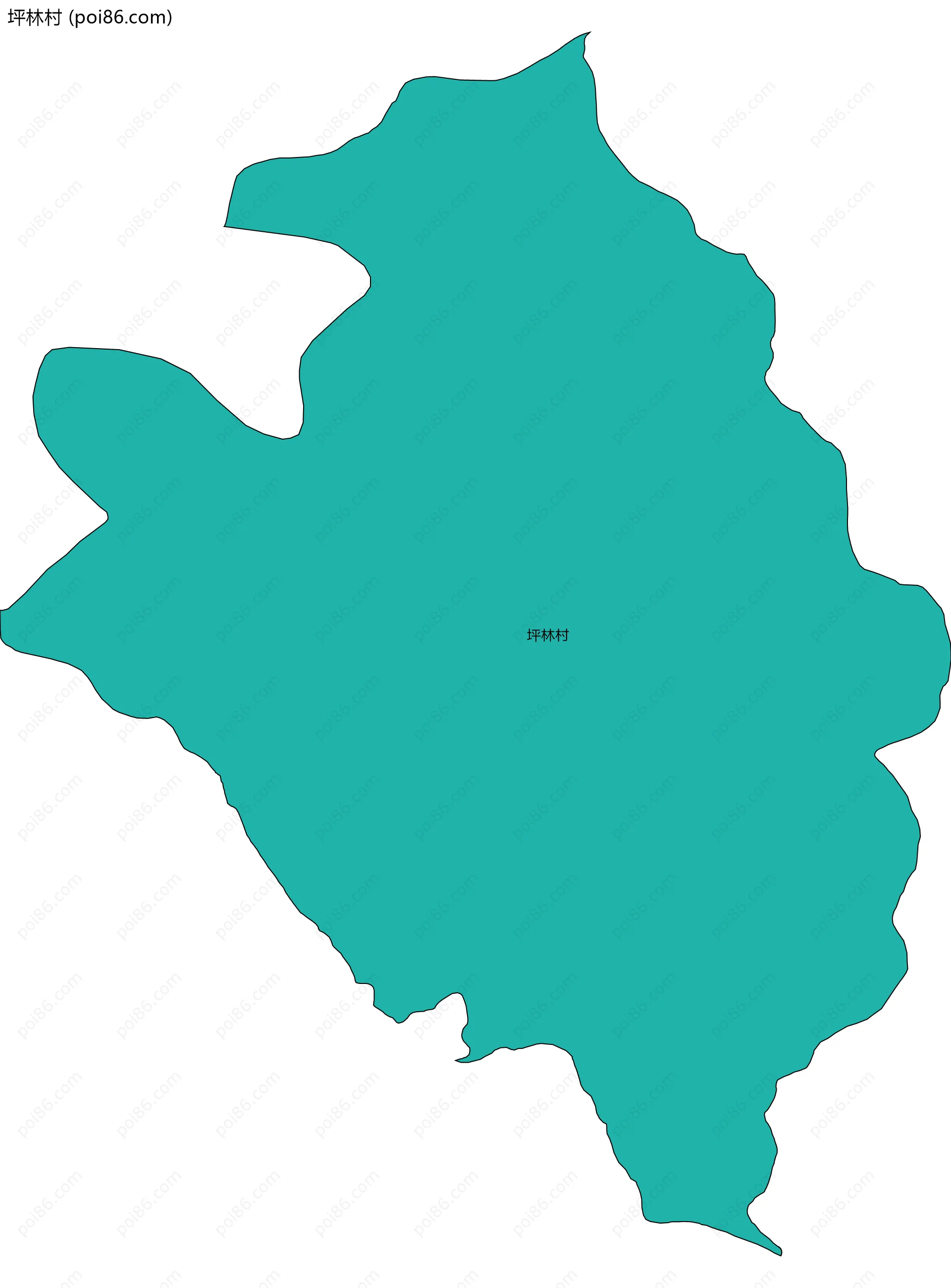 坪林村边界地图