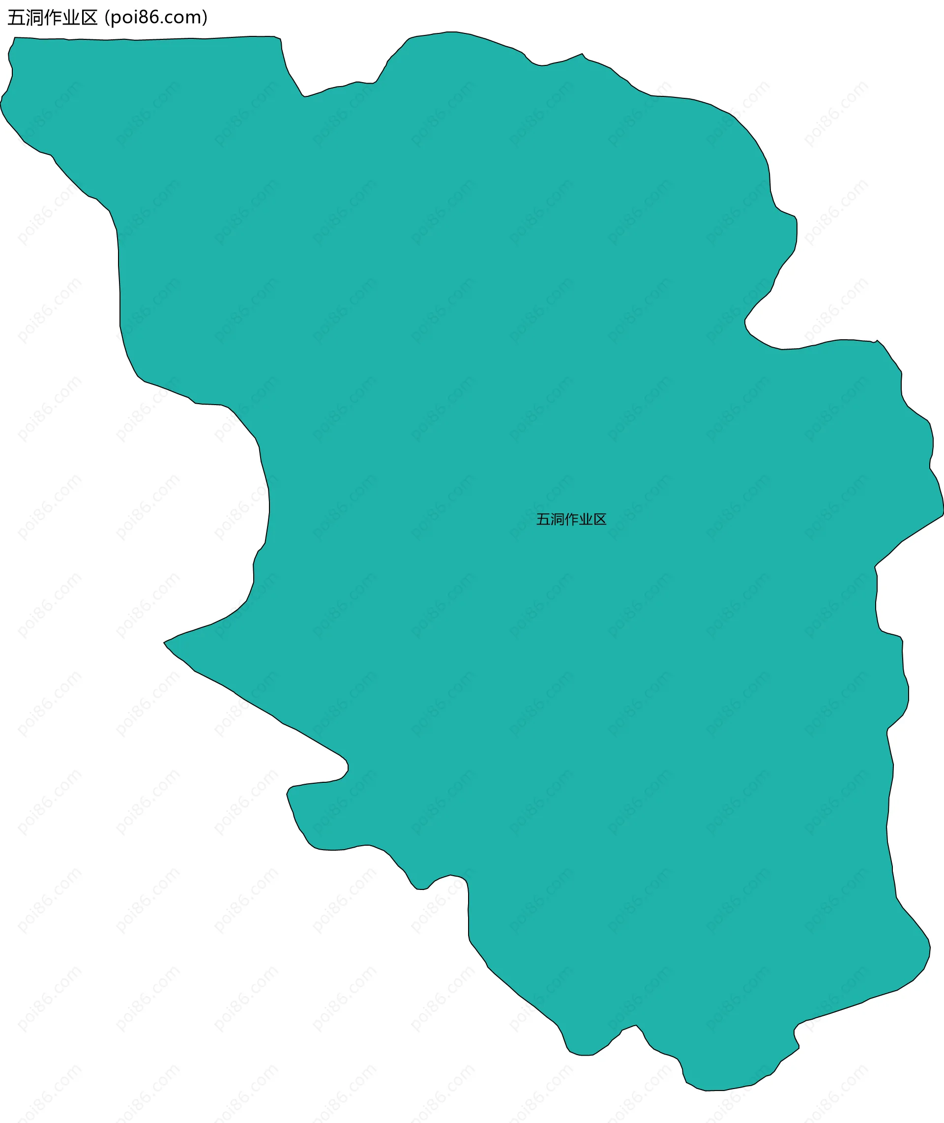 五洞作业区边界地图