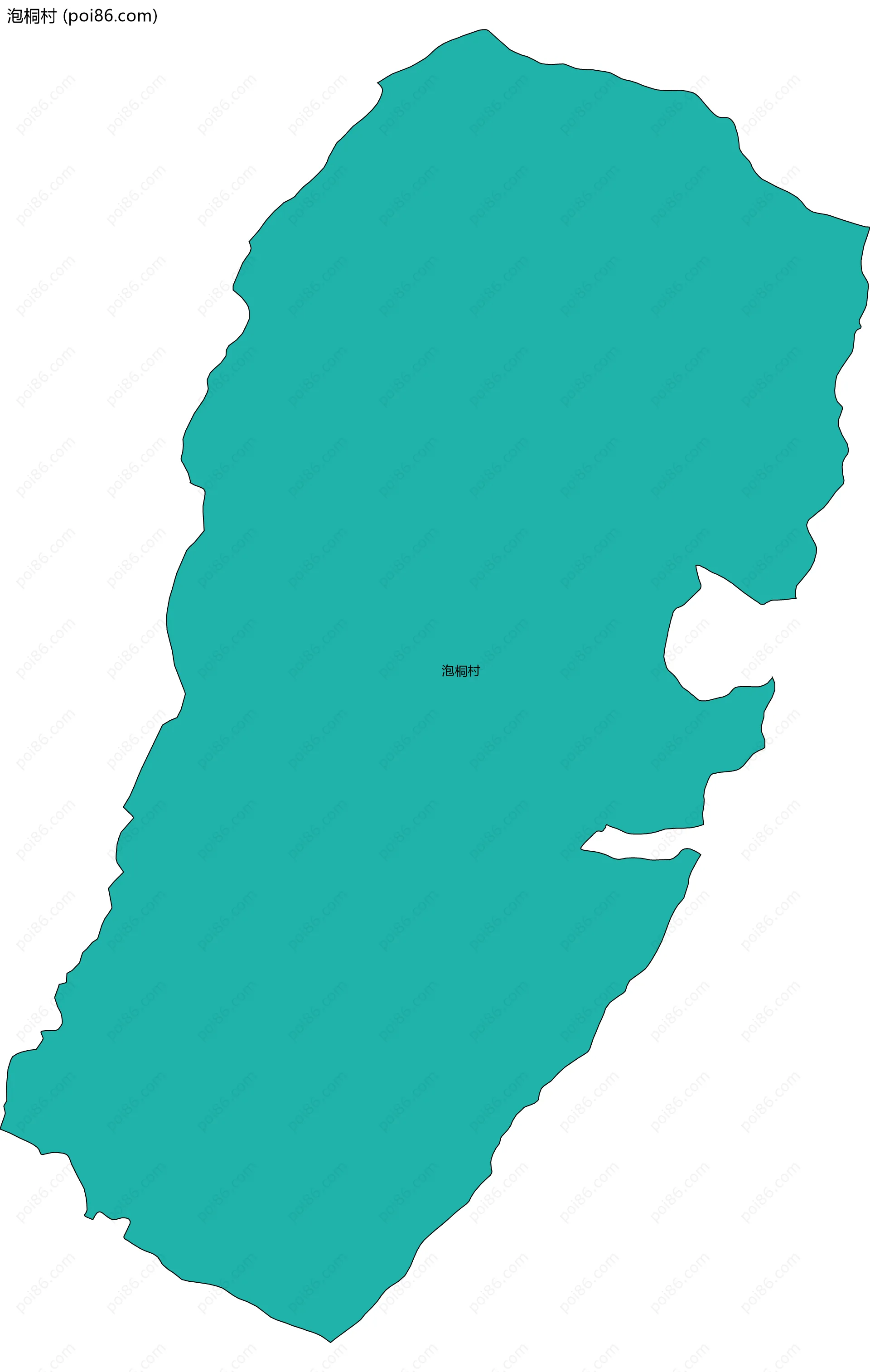 泡桐村边界地图