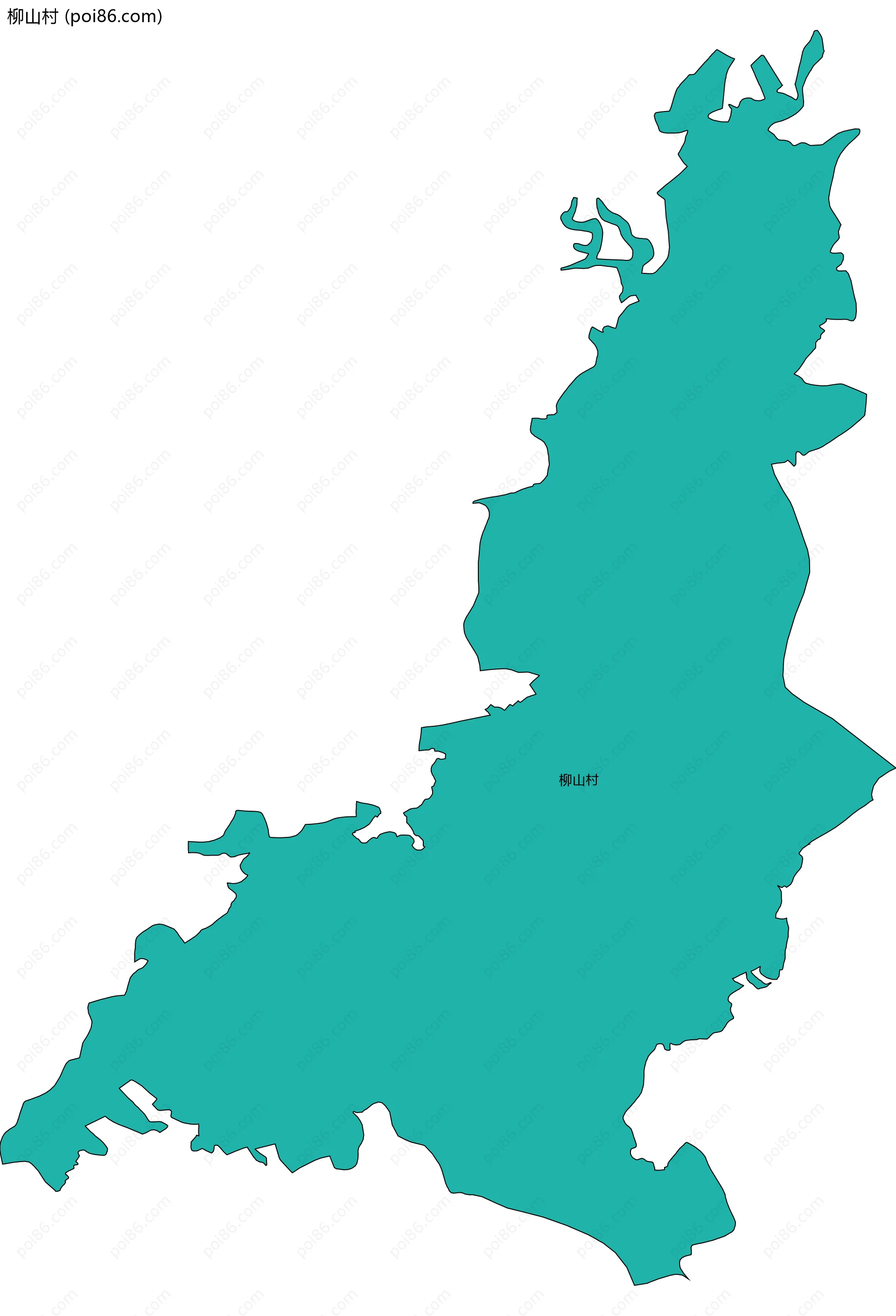 柳山村边界地图