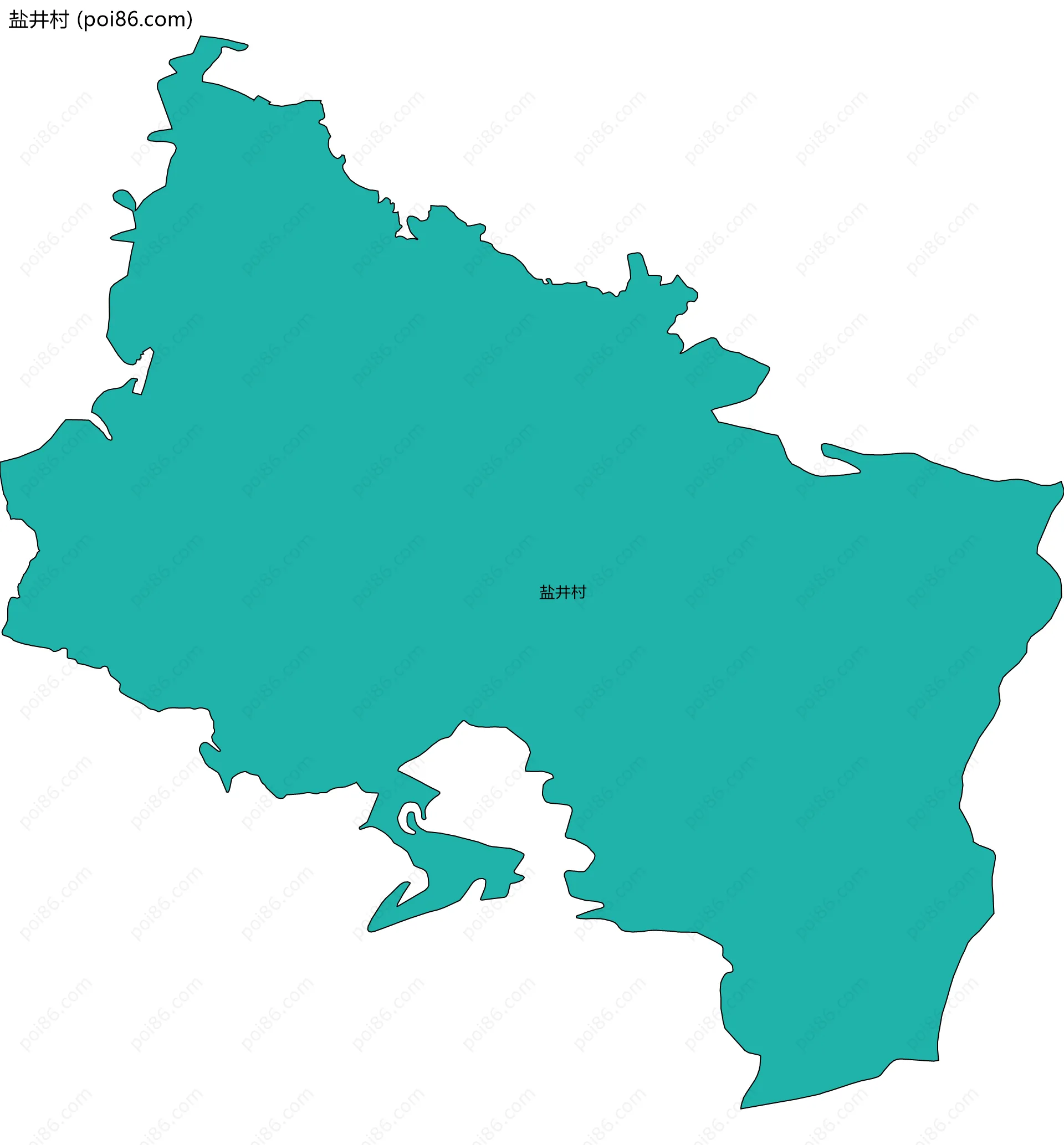盐井村边界地图