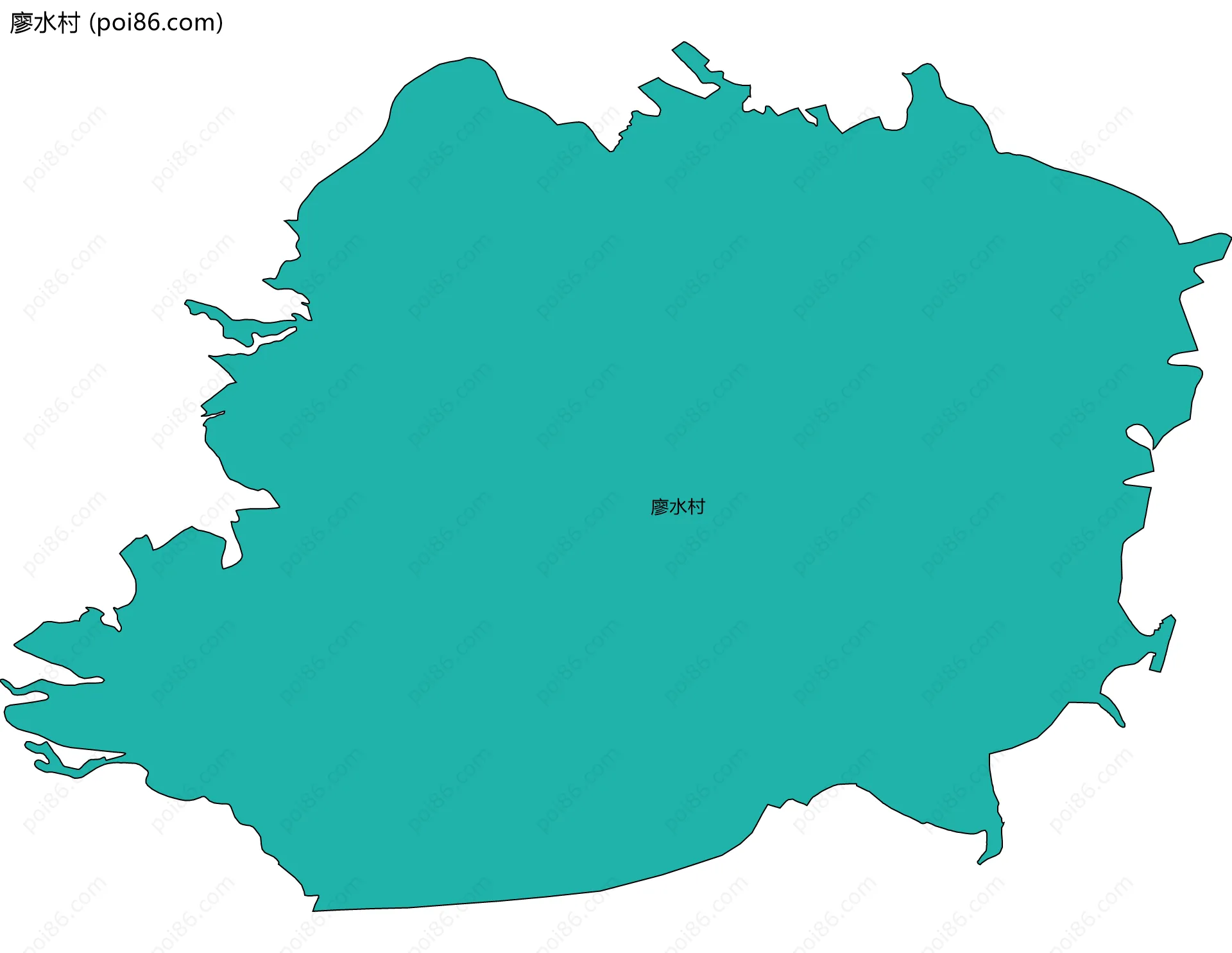 廖水村边界地图