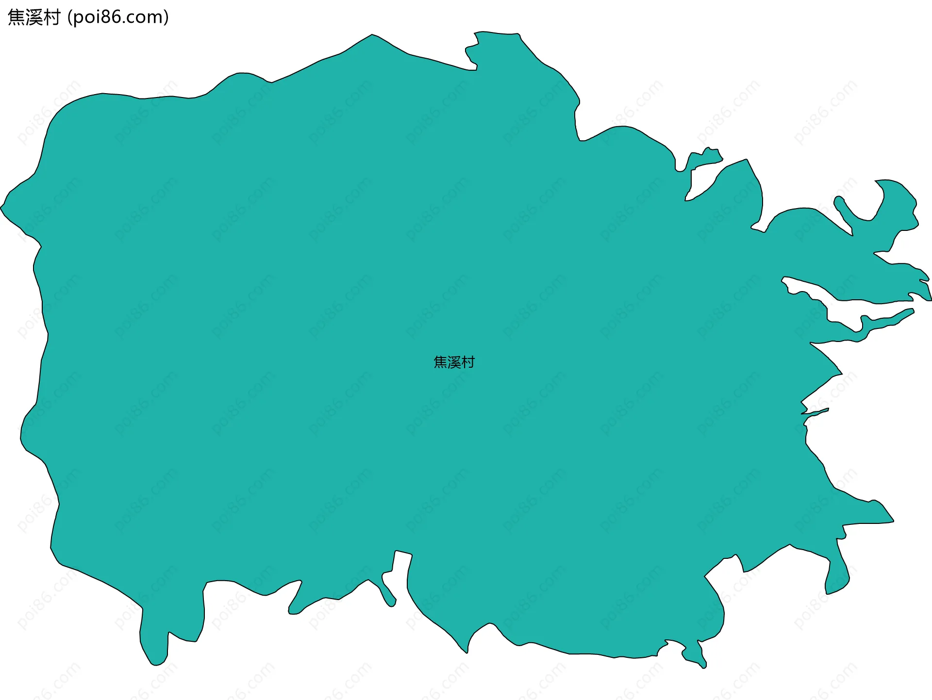 焦溪村边界地图