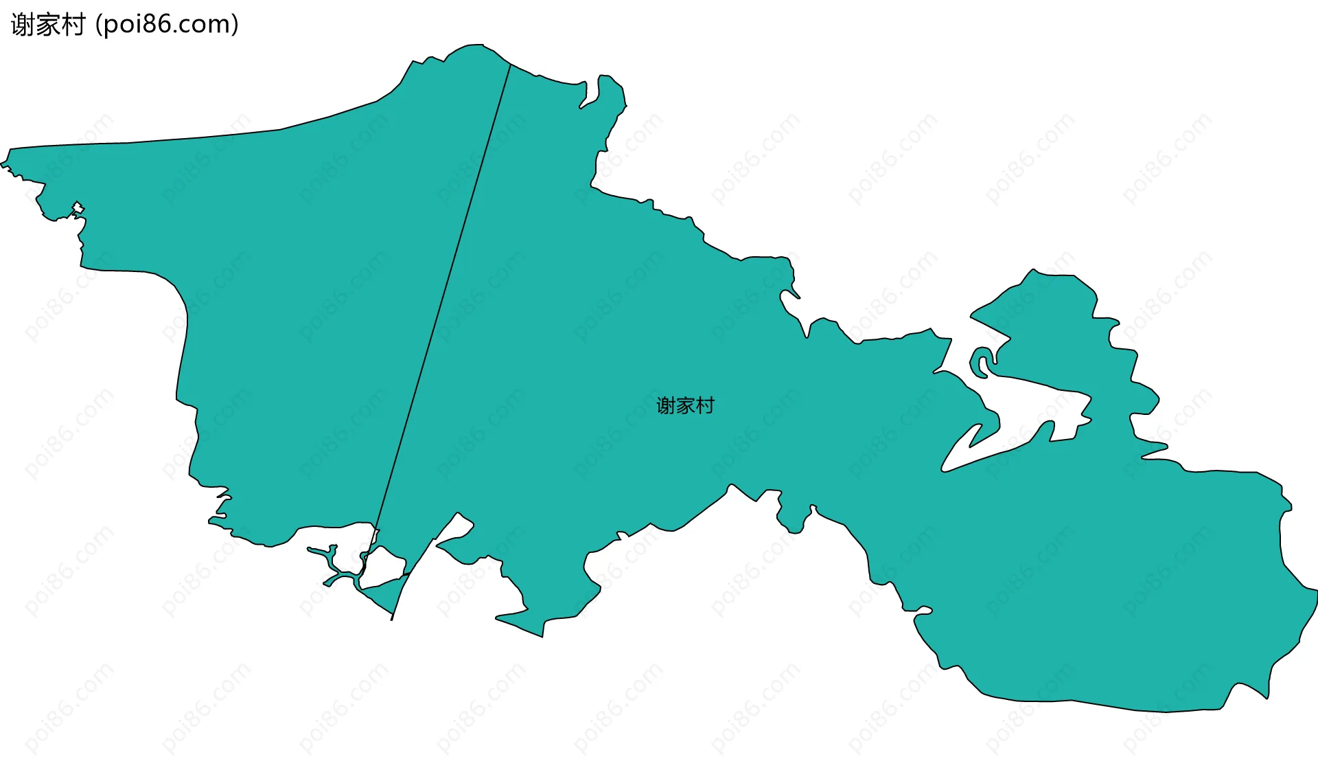 谢家村边界地图