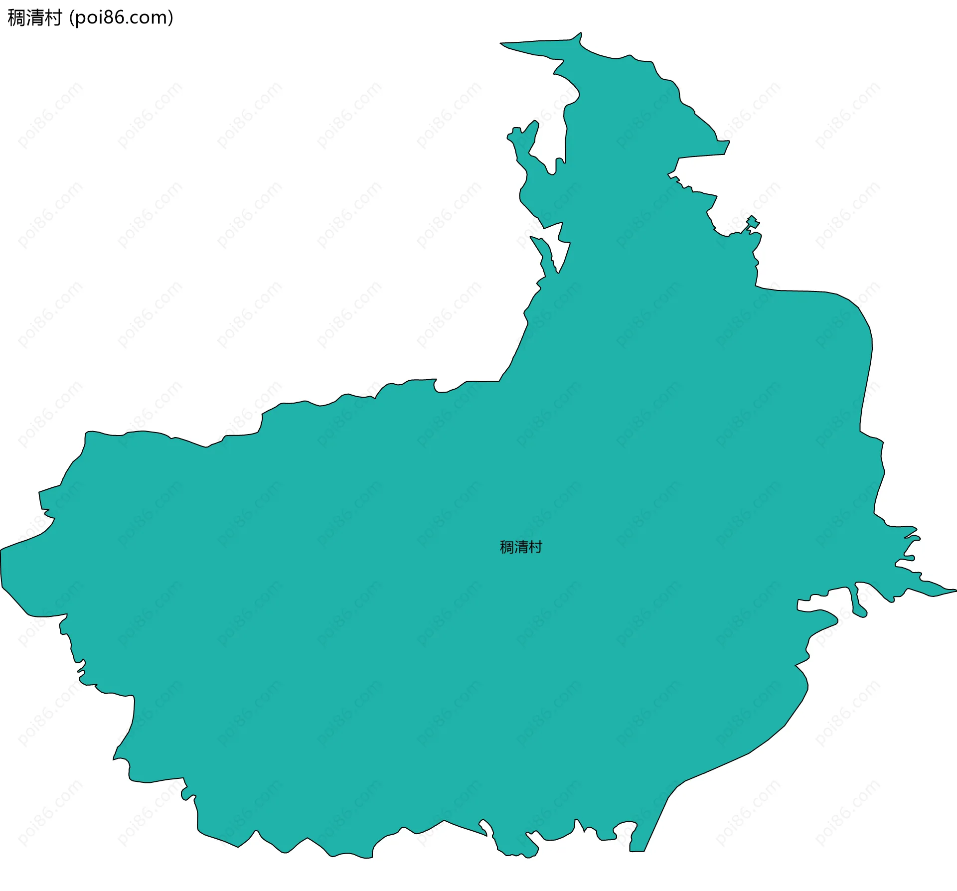 稠清村边界地图