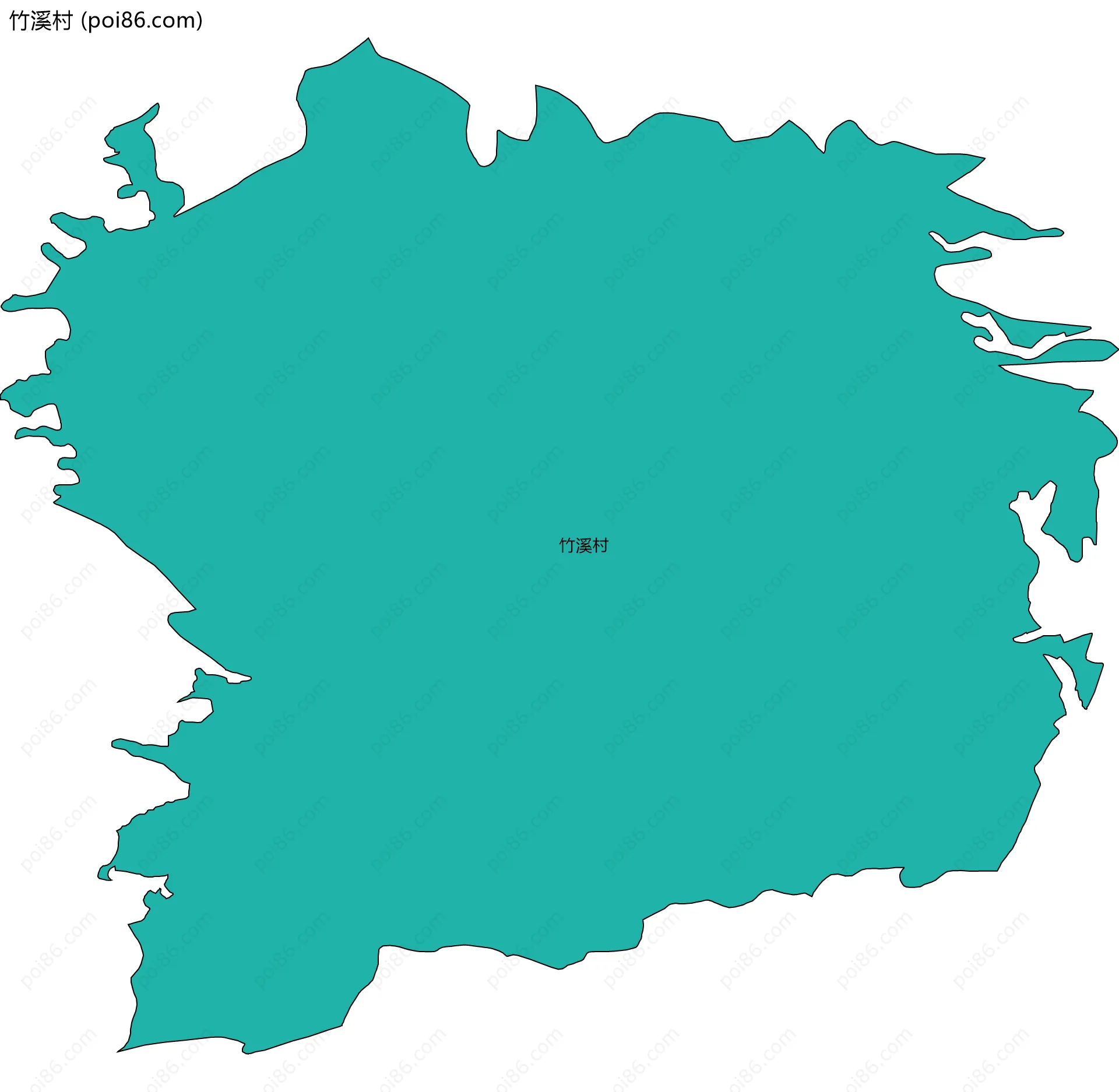 竹溪村边界地图