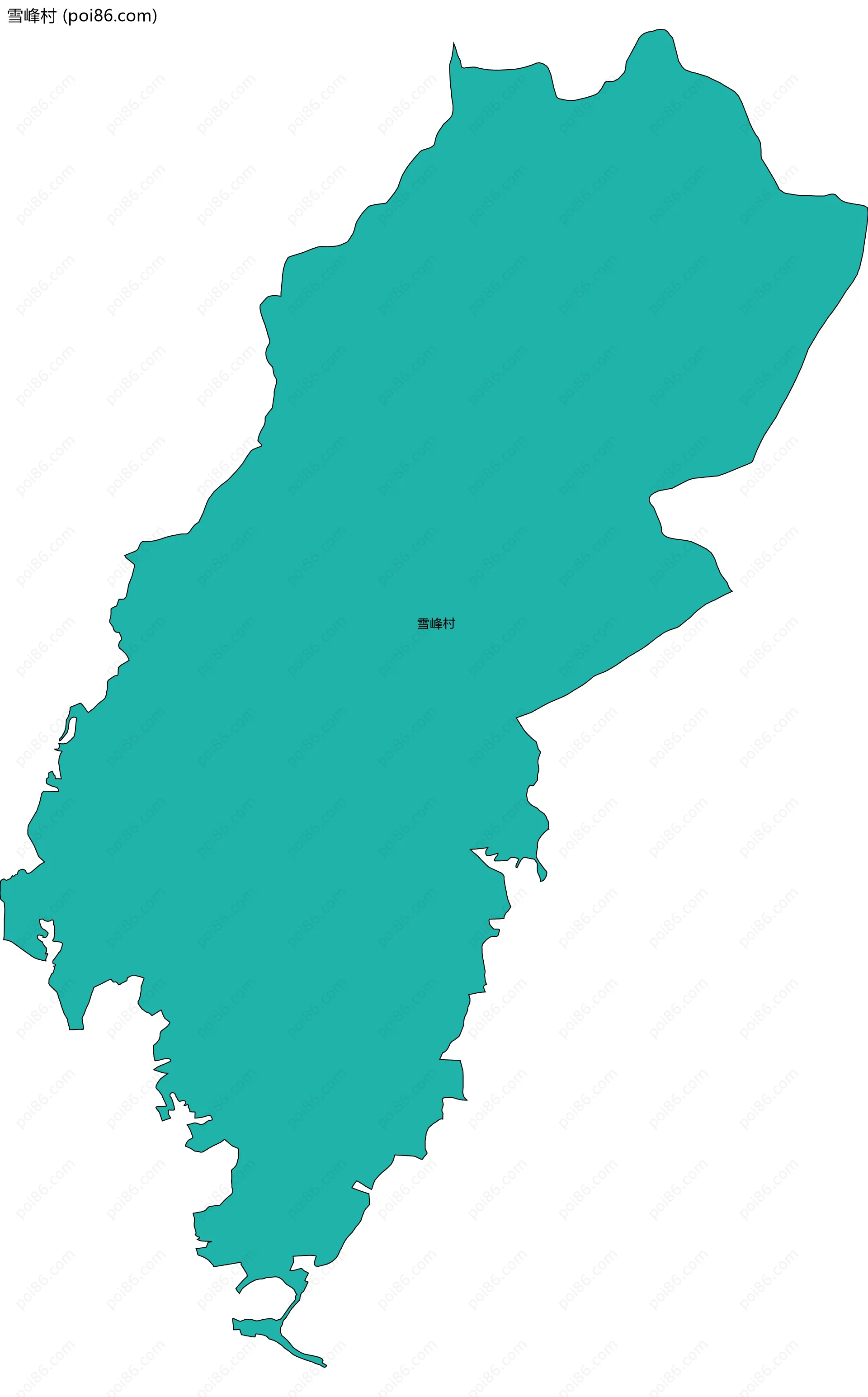 雪峰村边界地图