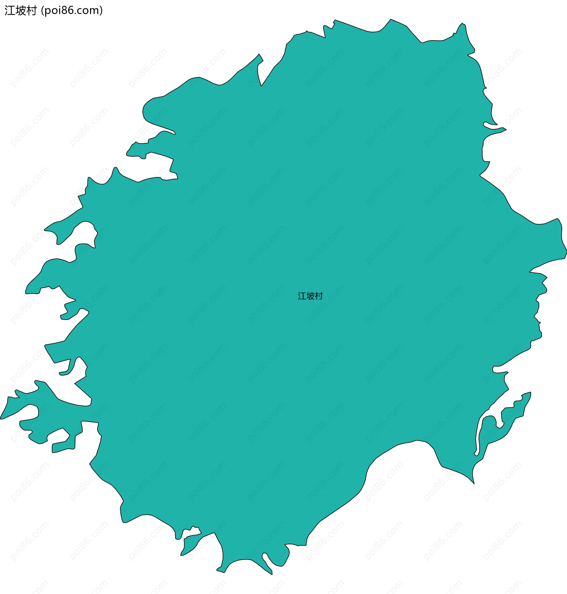 江坡村边界地图
