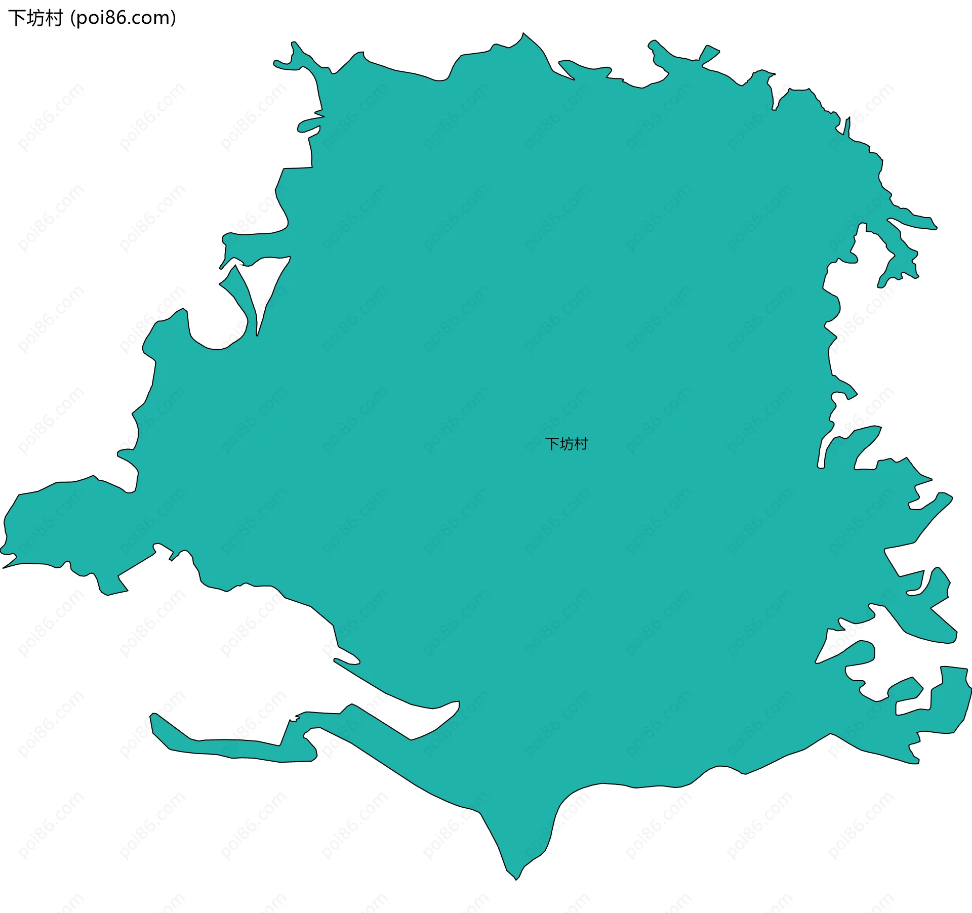 下坊村边界地图