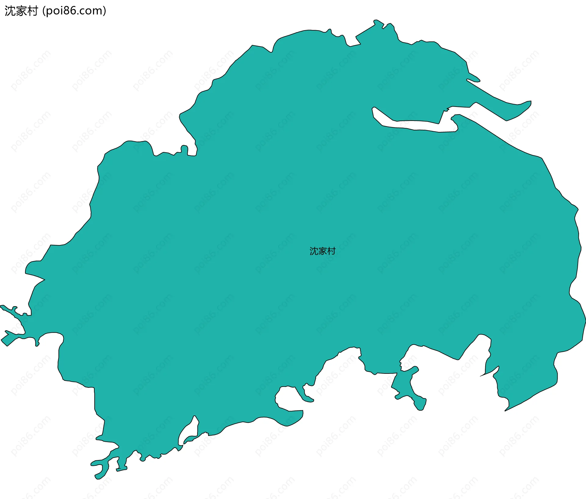 沈家村边界地图