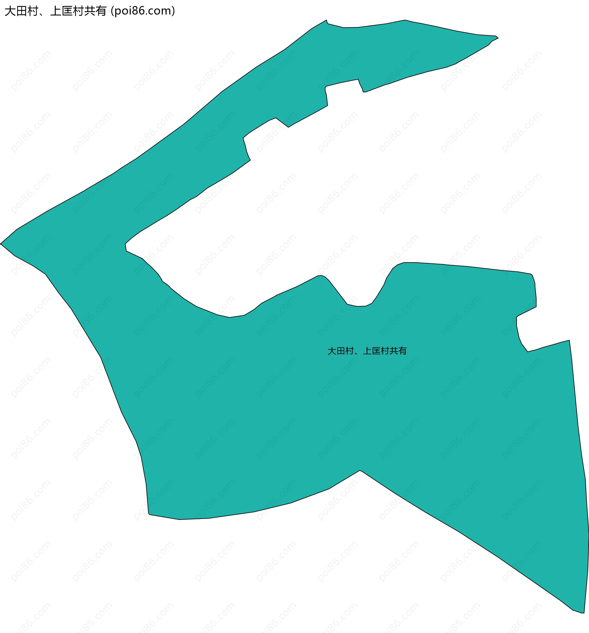 大田村、上匡村共有边界地图