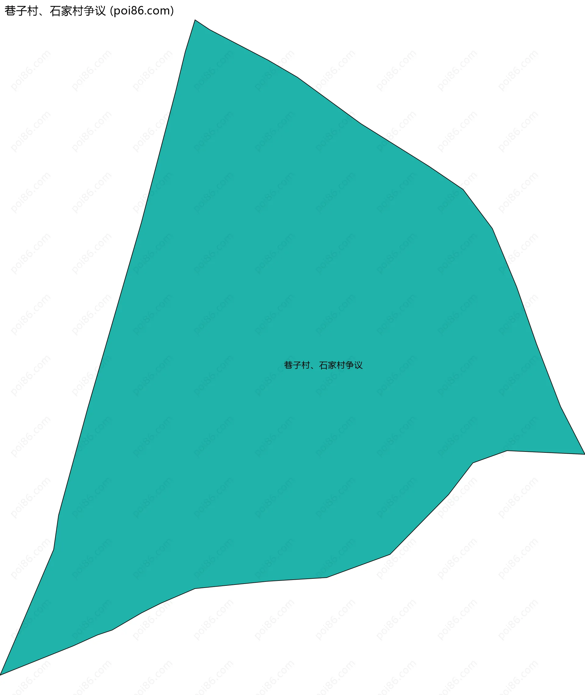 巷子村、石家村争议边界地图