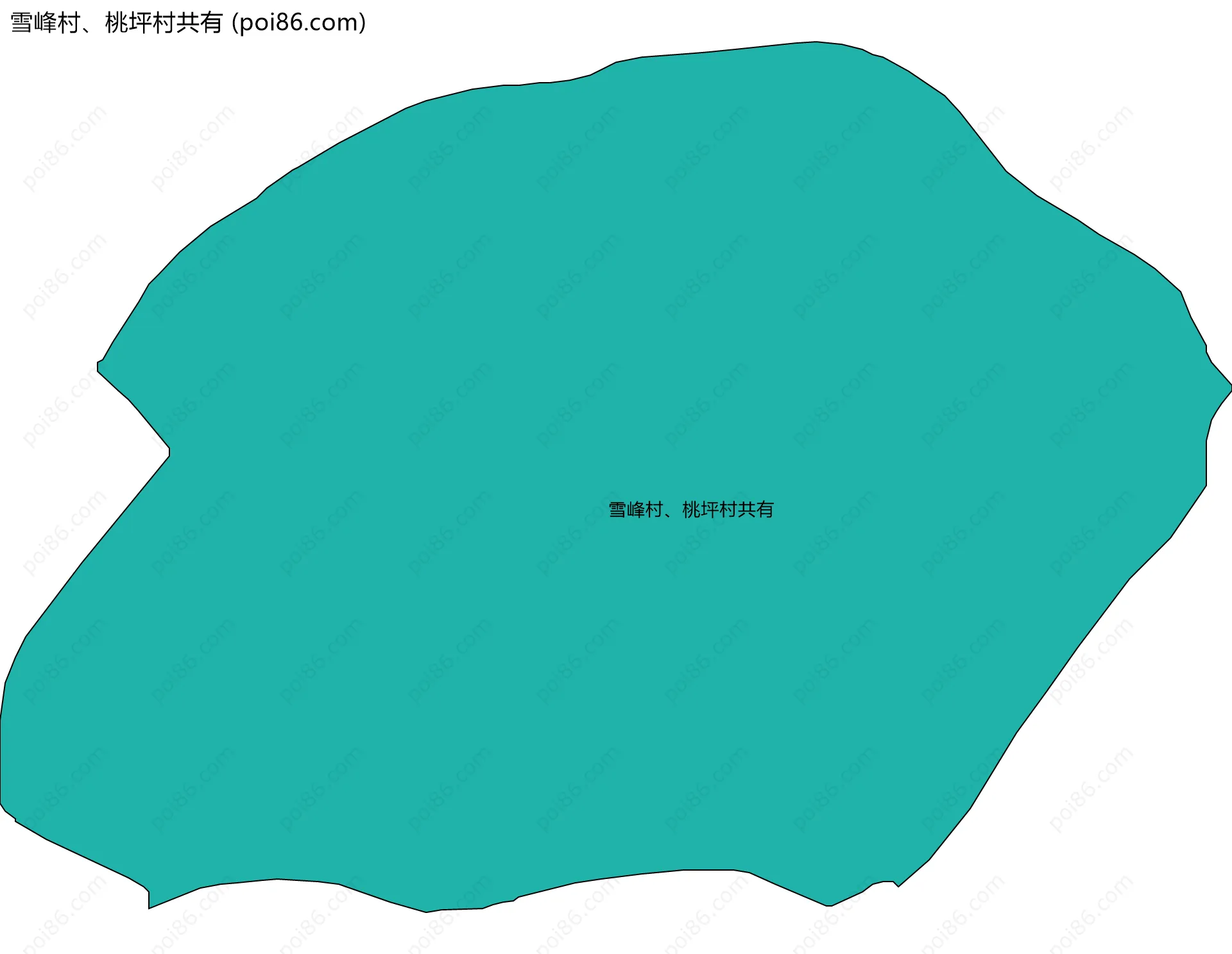 雪峰村、桃坪村共有边界地图