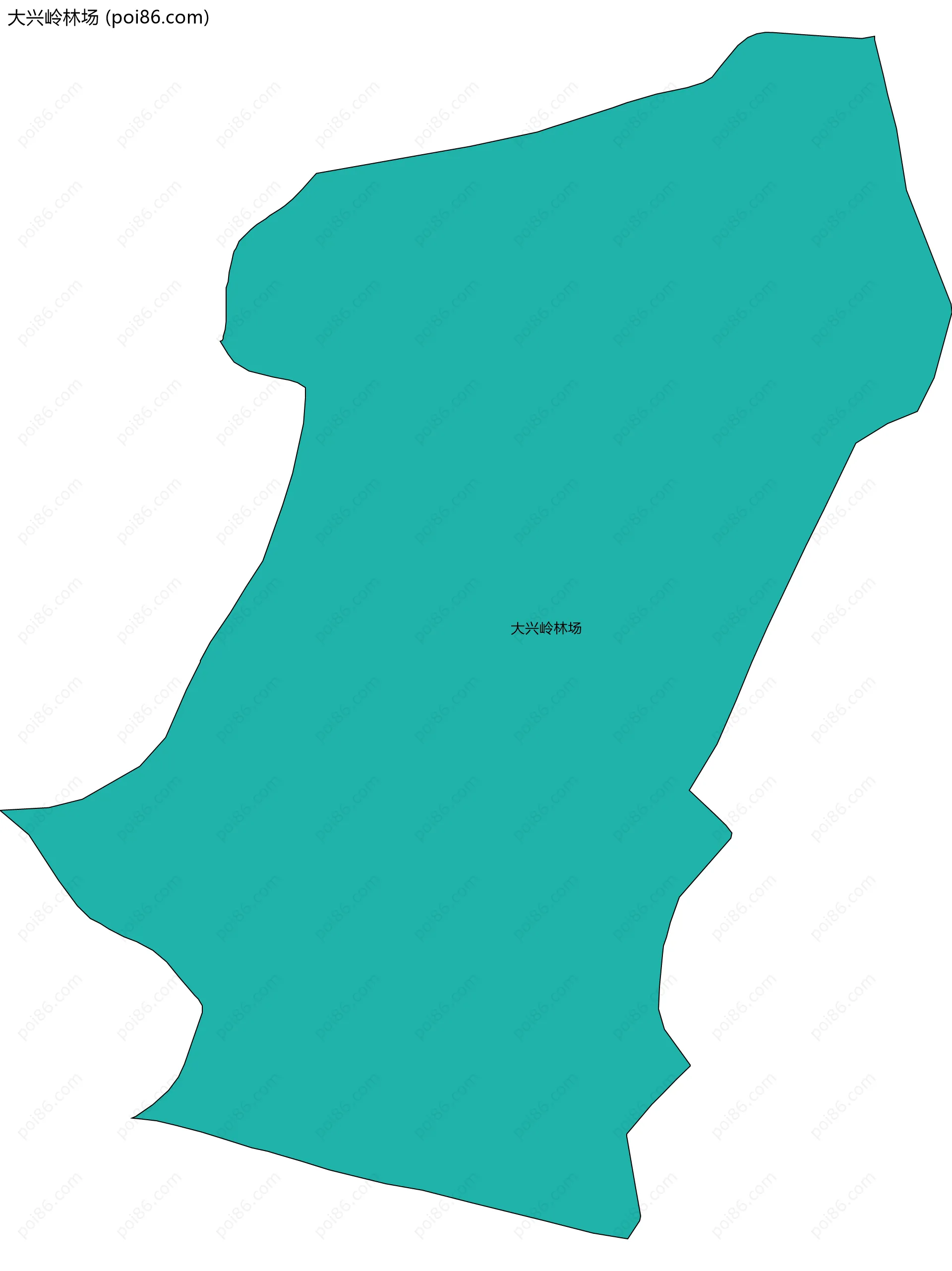 大兴岭林场边界地图