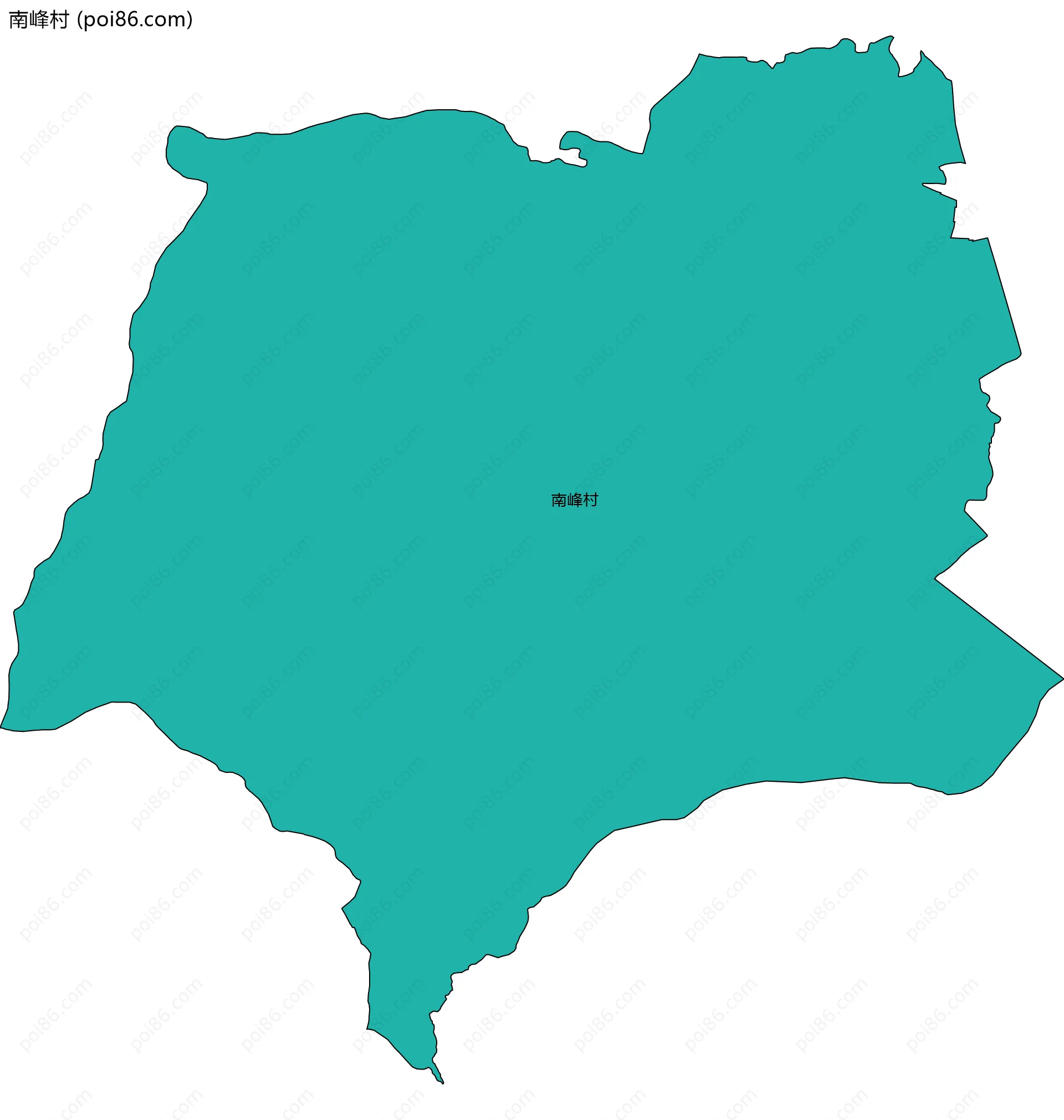 南峰村边界地图