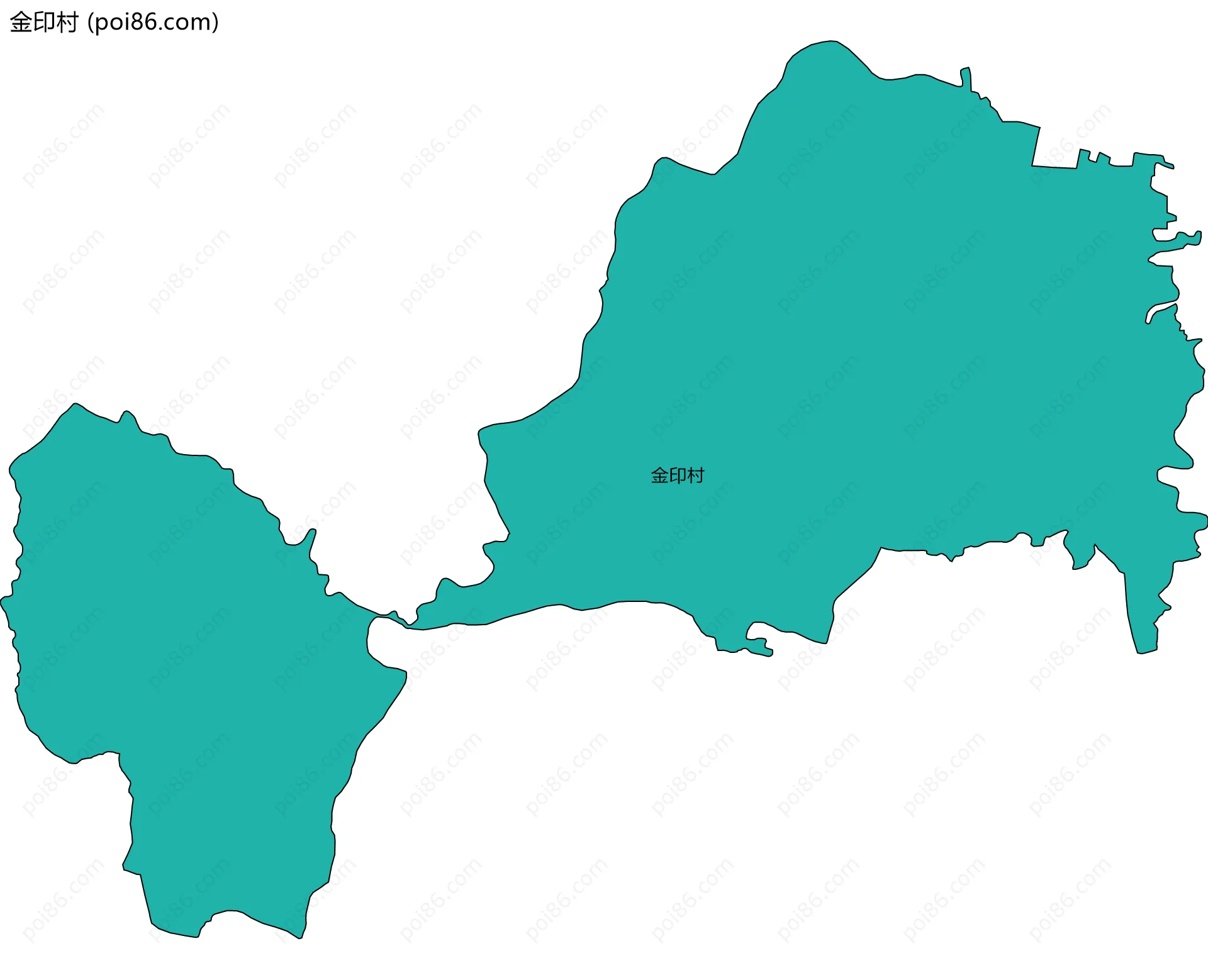 金印村边界地图