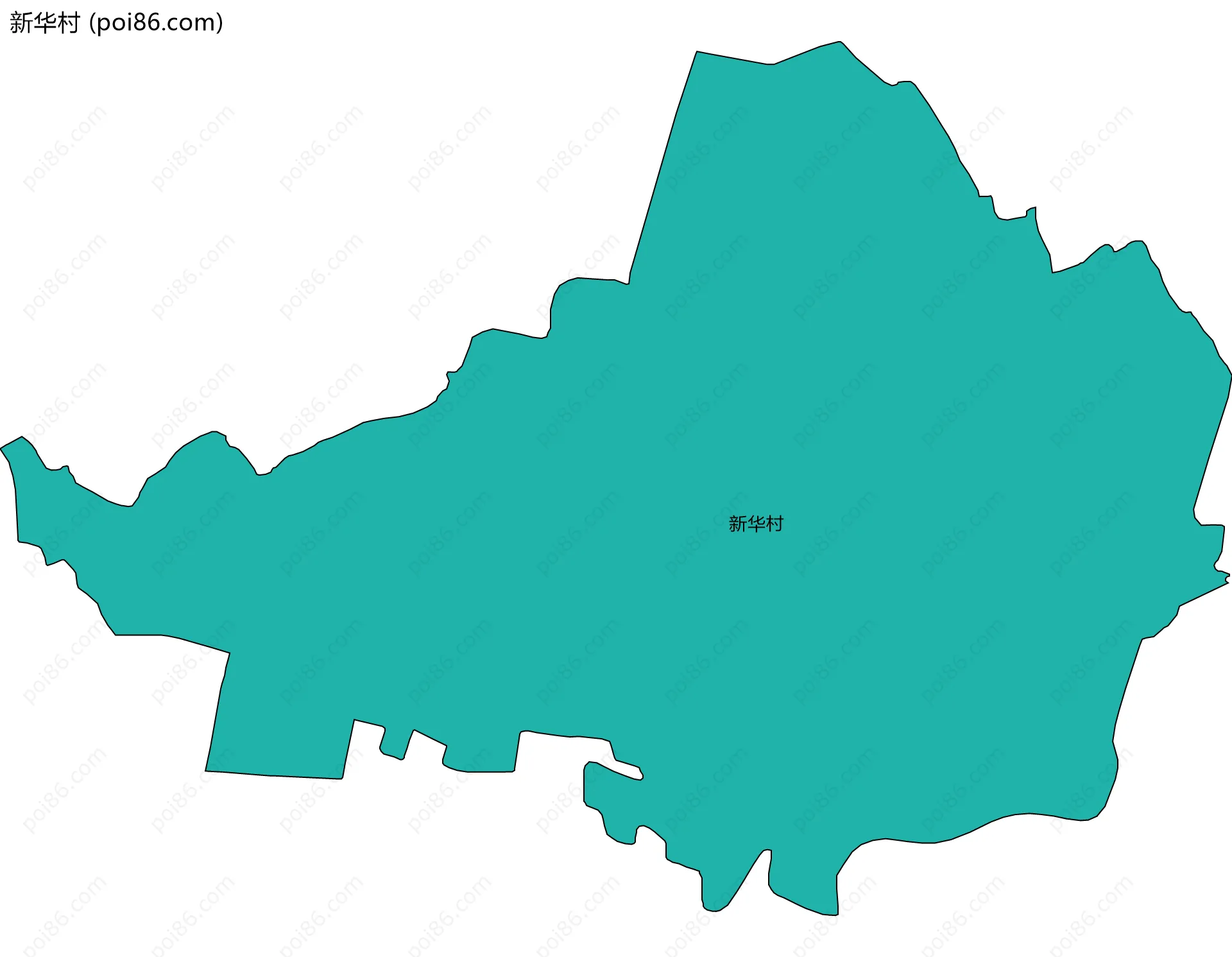 新华村边界地图