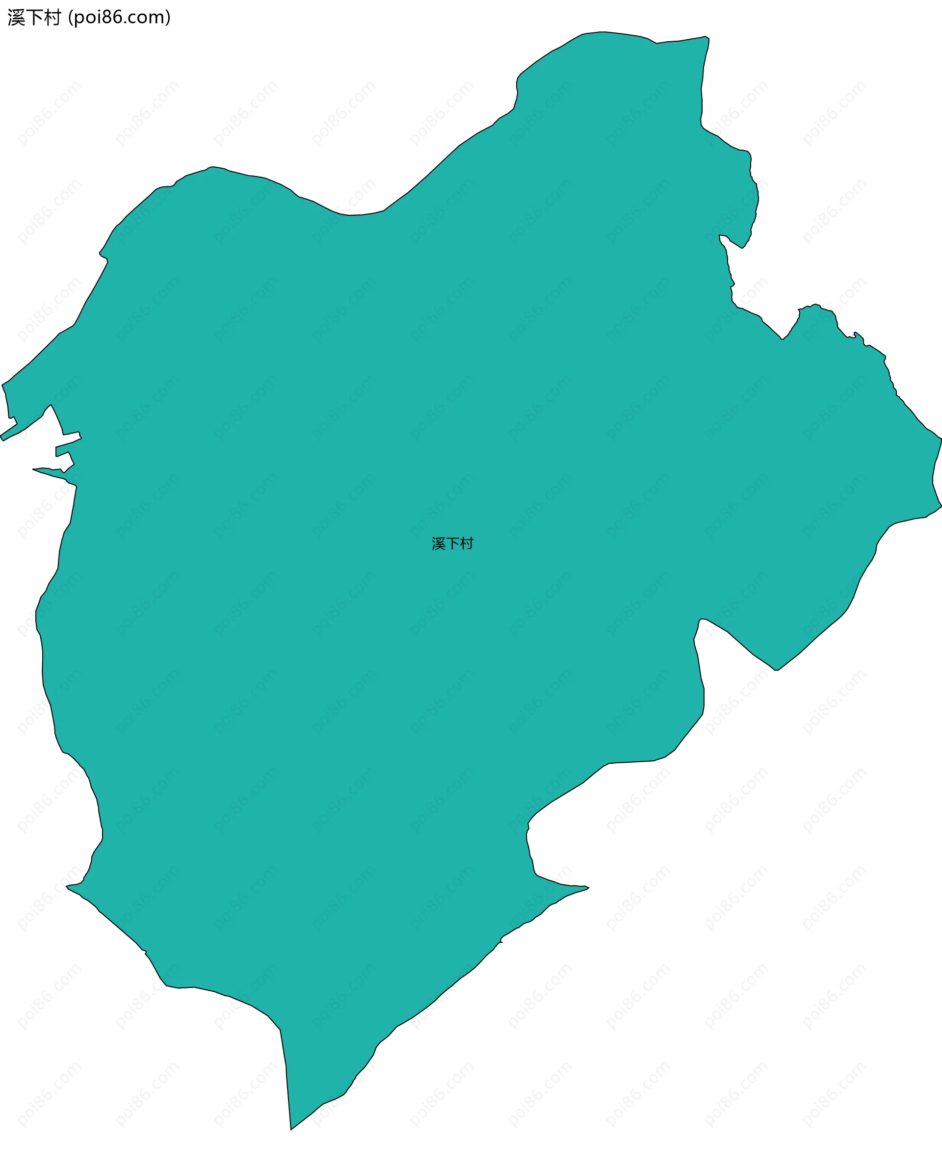 溪下村边界地图