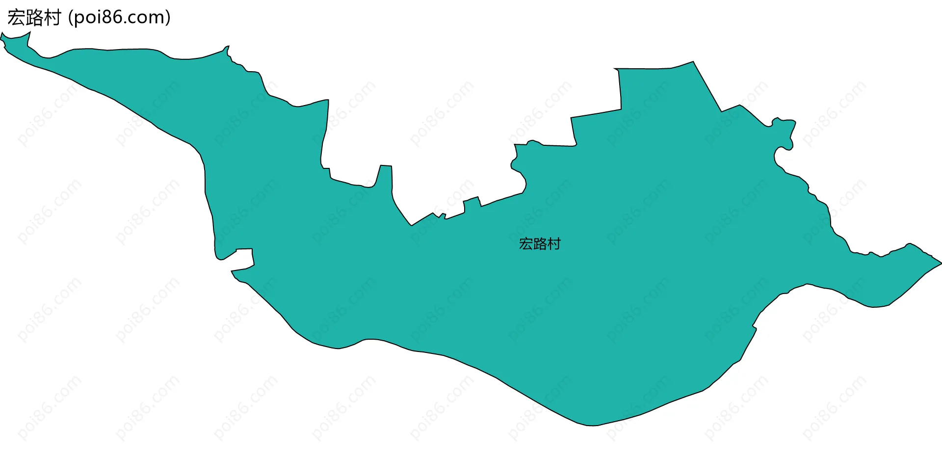 宏路村边界地图