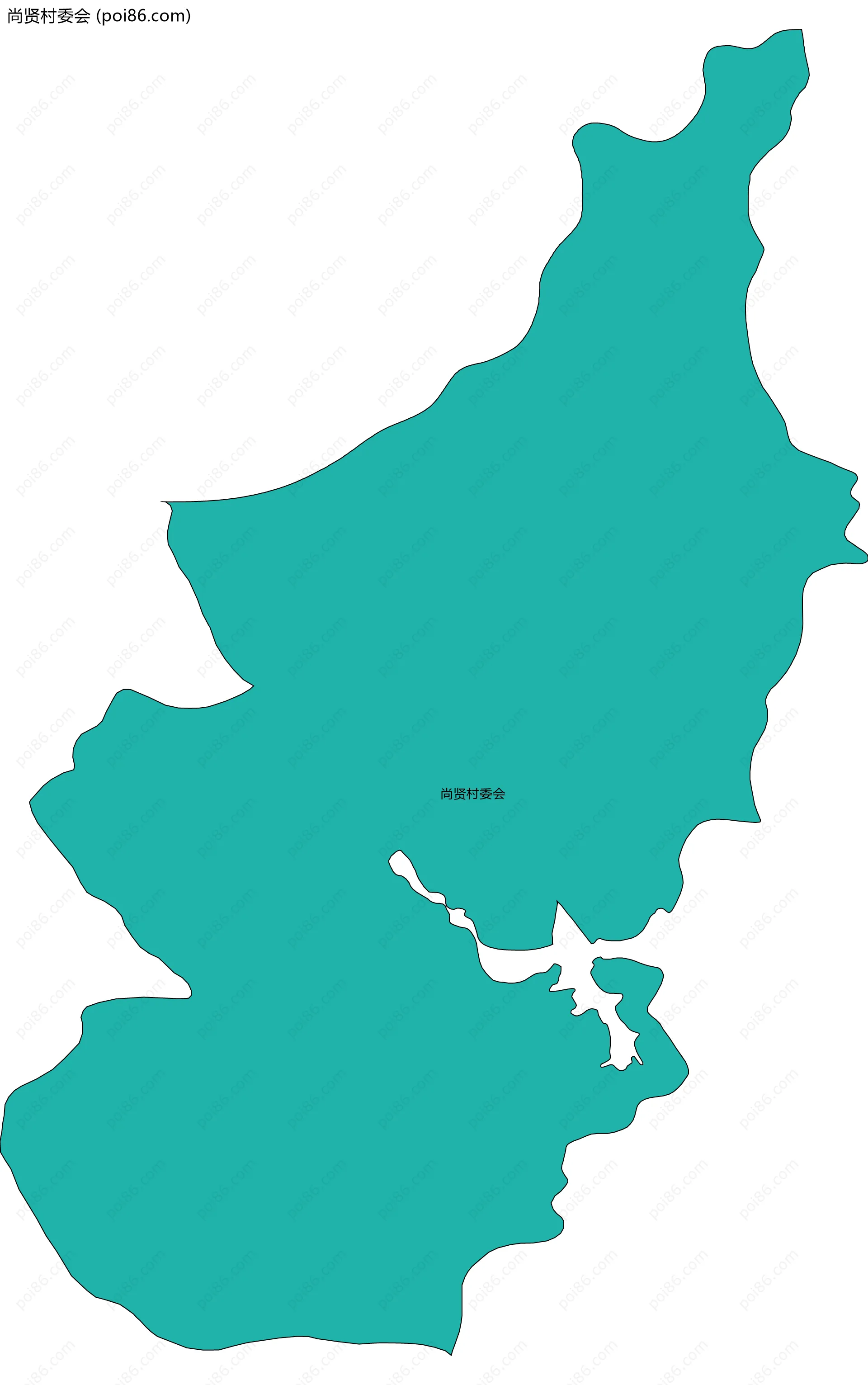 尚贤村委会边界地图