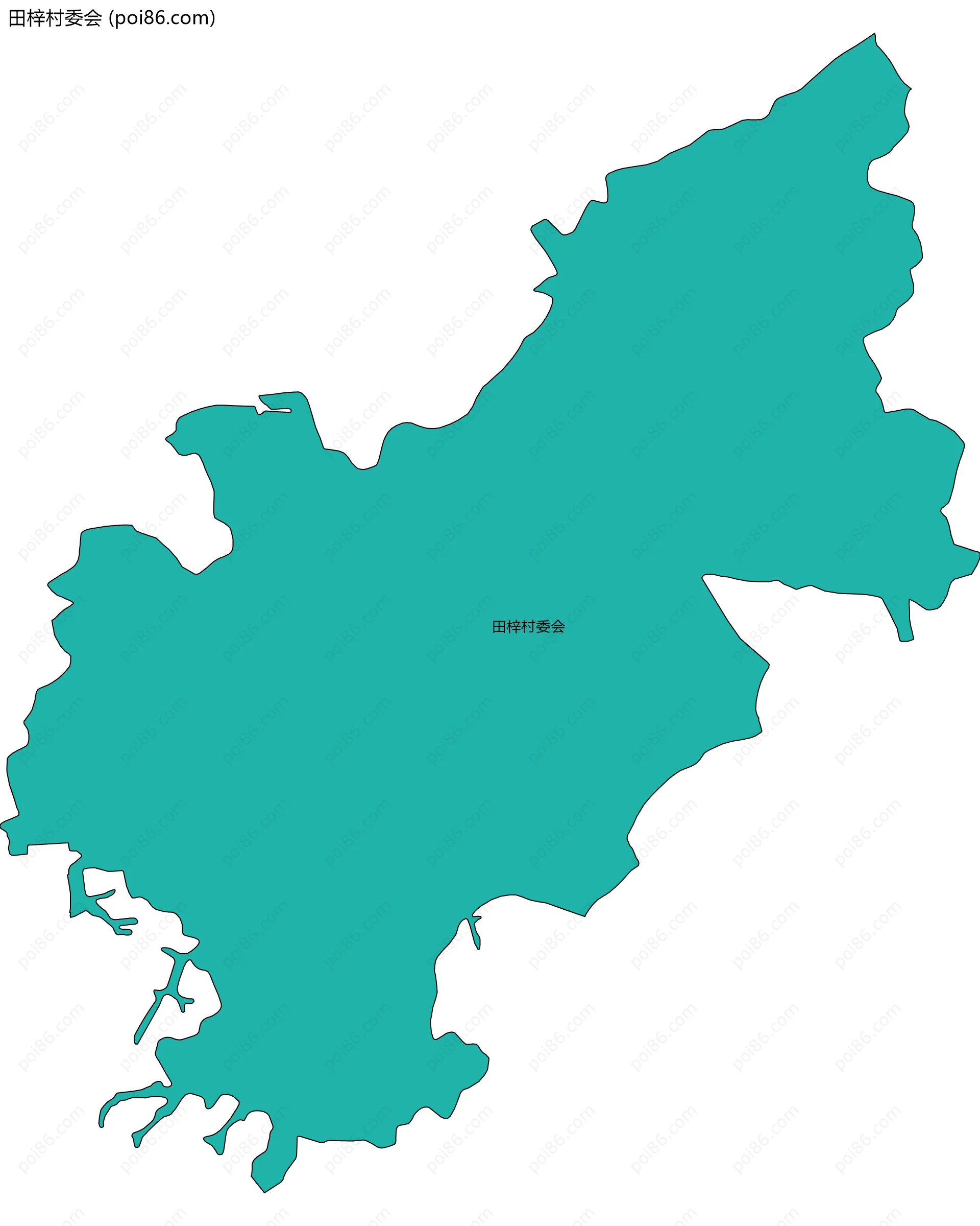 田梓村委会边界地图