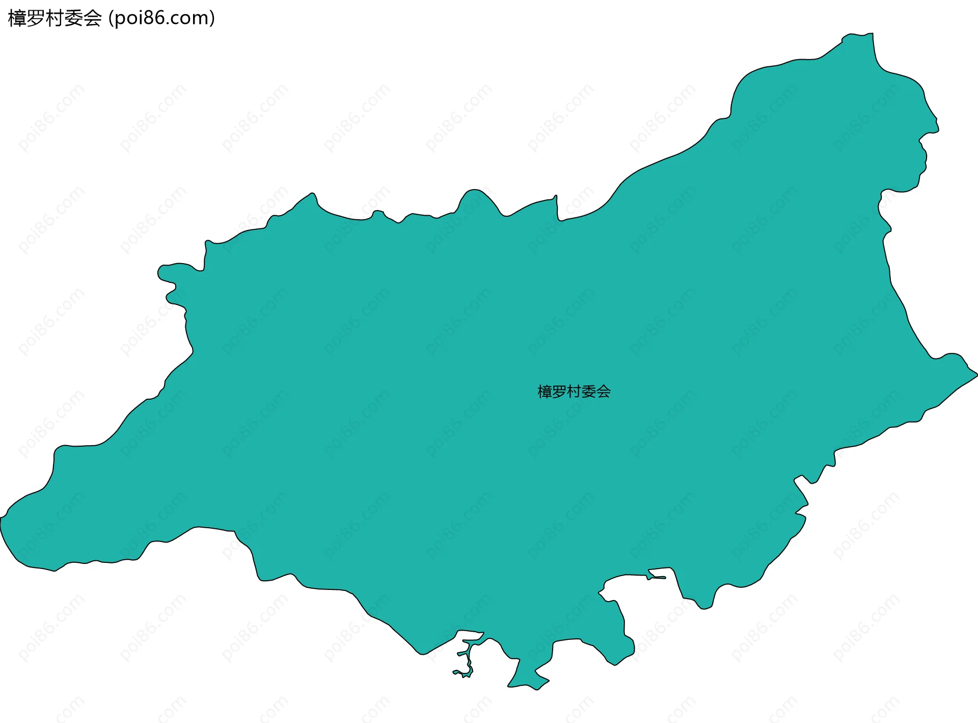 樟罗村委会边界地图