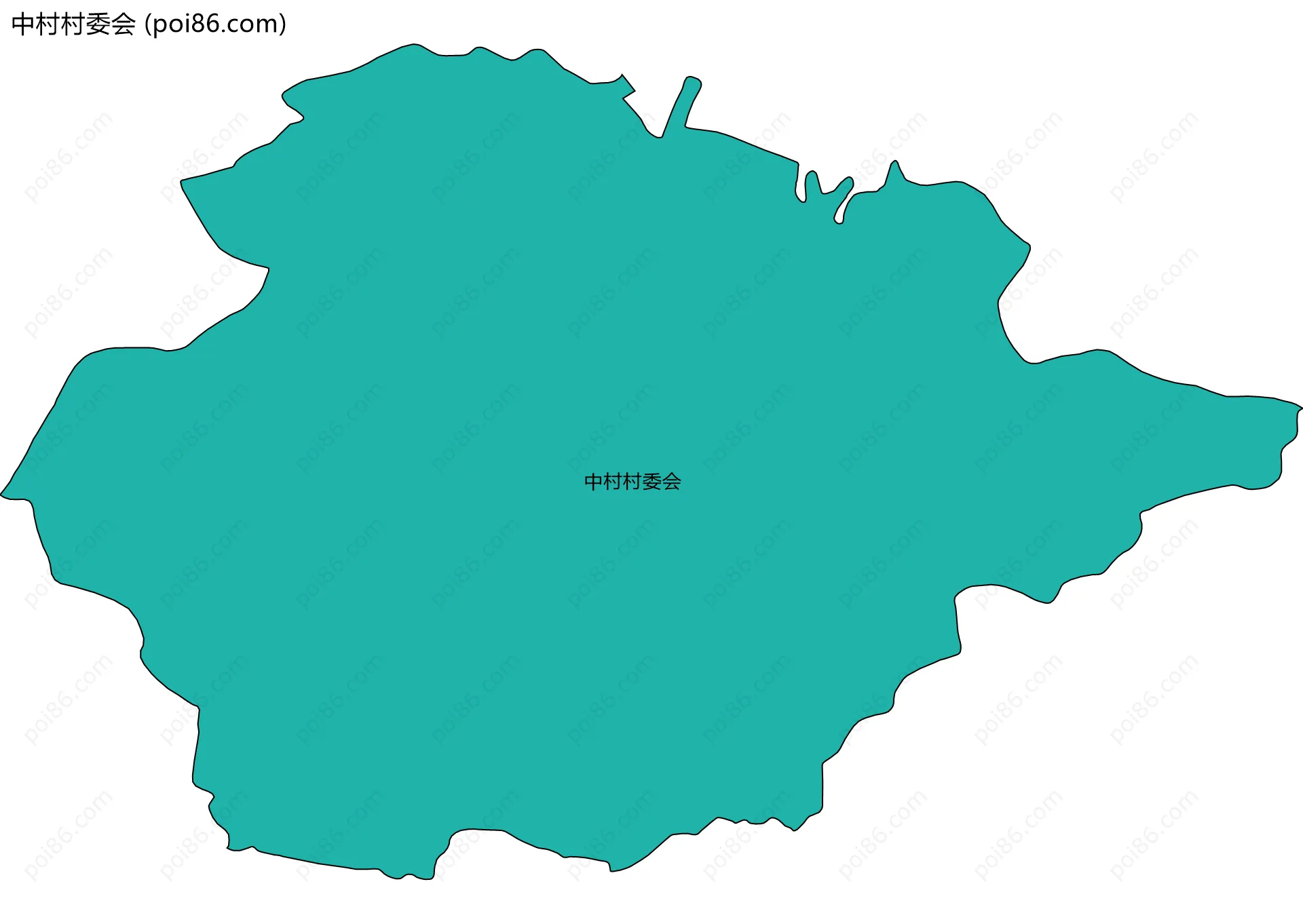 中村村委会边界地图