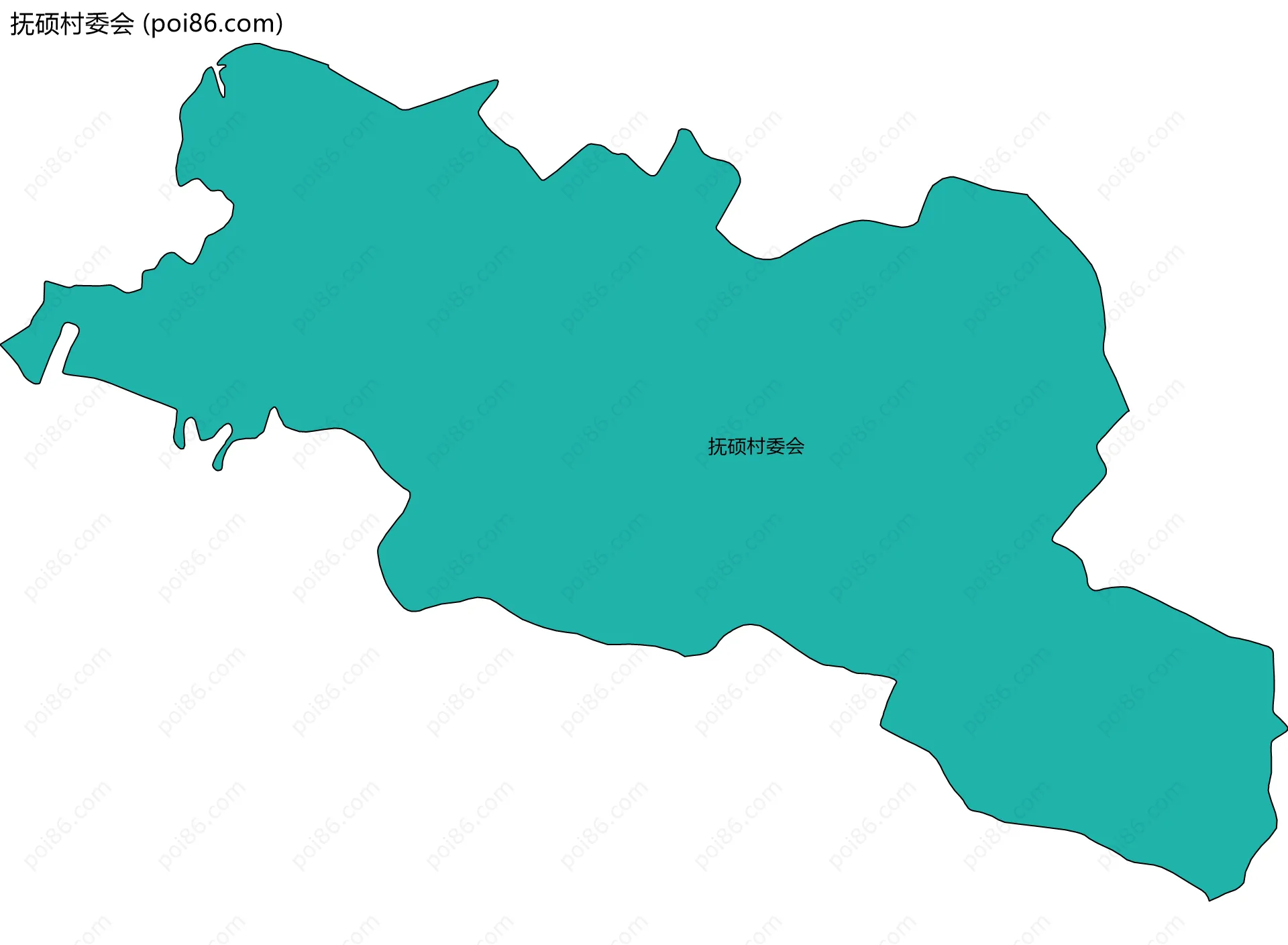 抚硕村委会边界地图