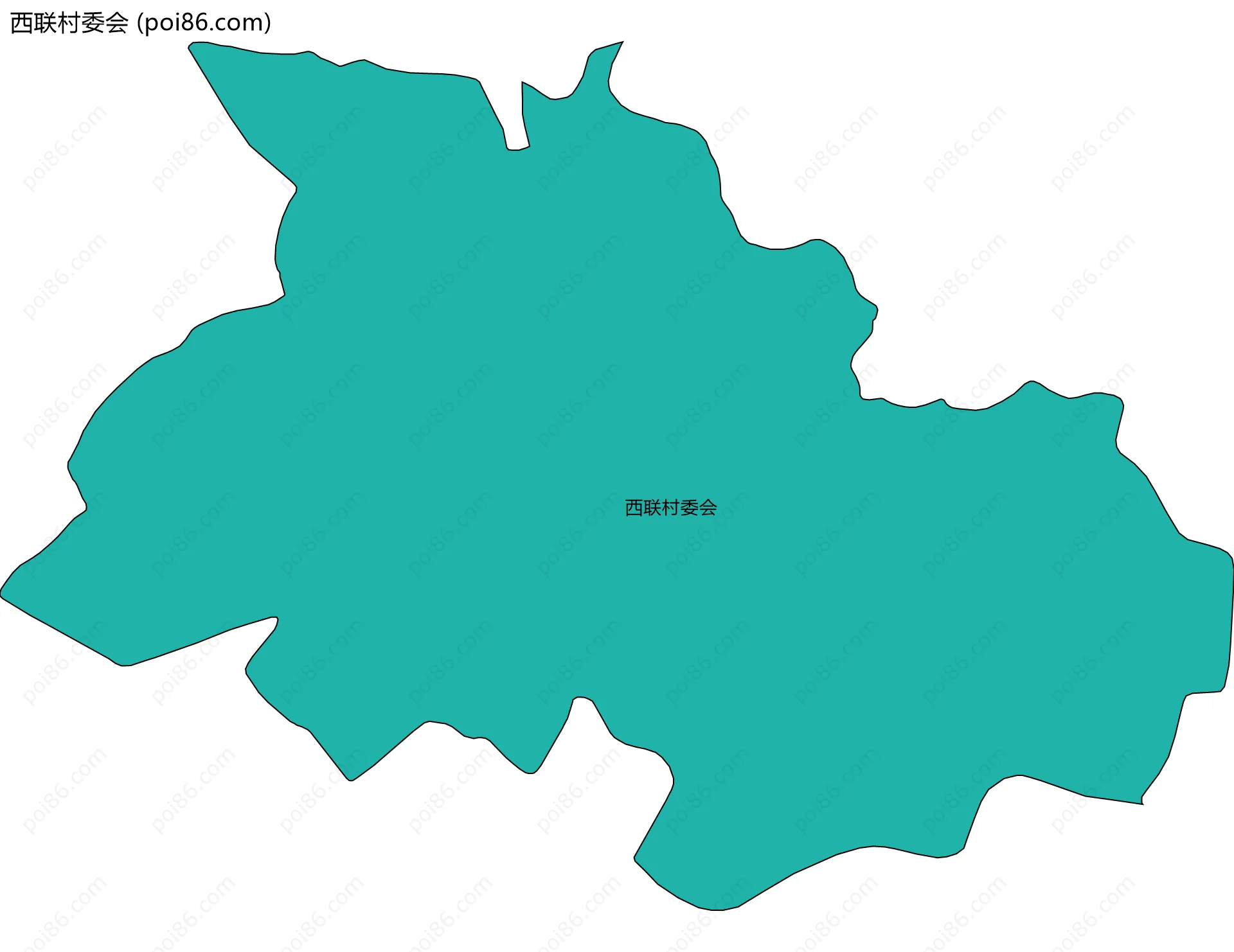西联村委会边界地图