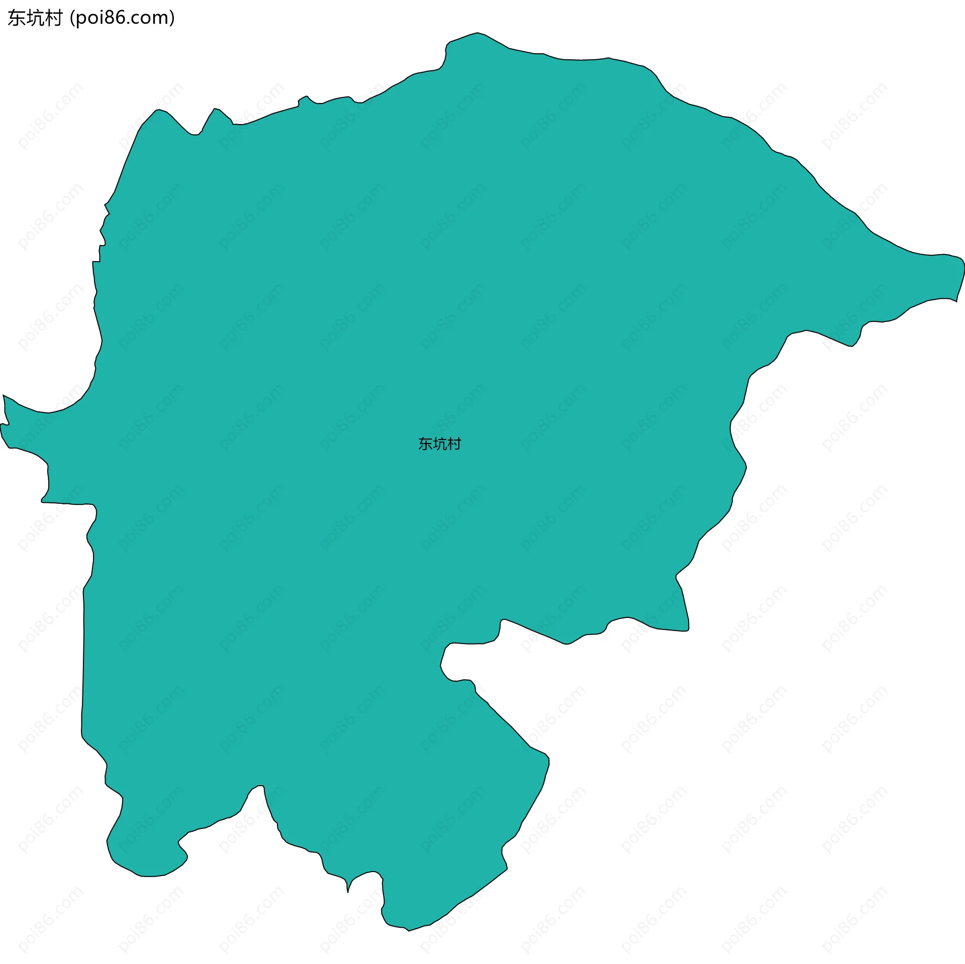 东坑村边界地图