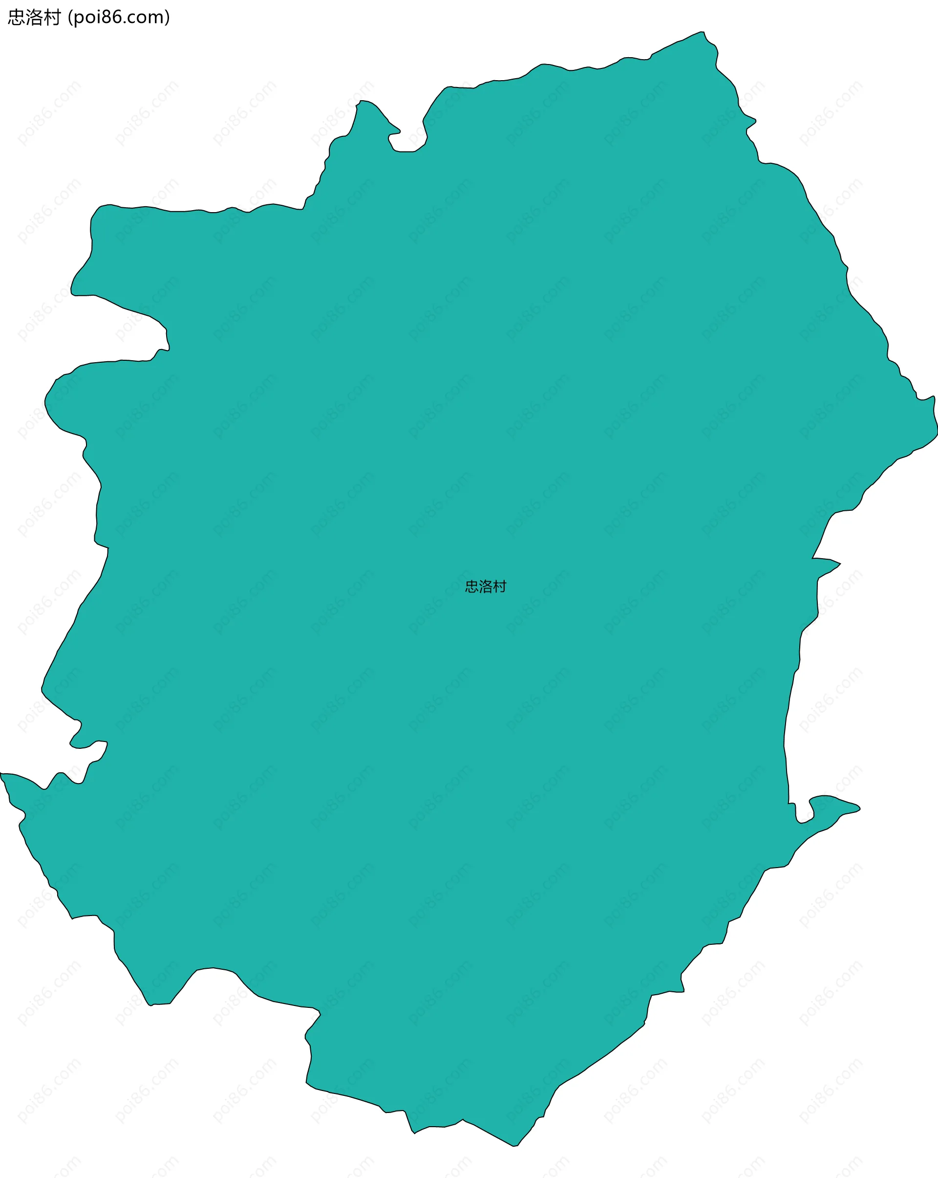 忠洛村边界地图