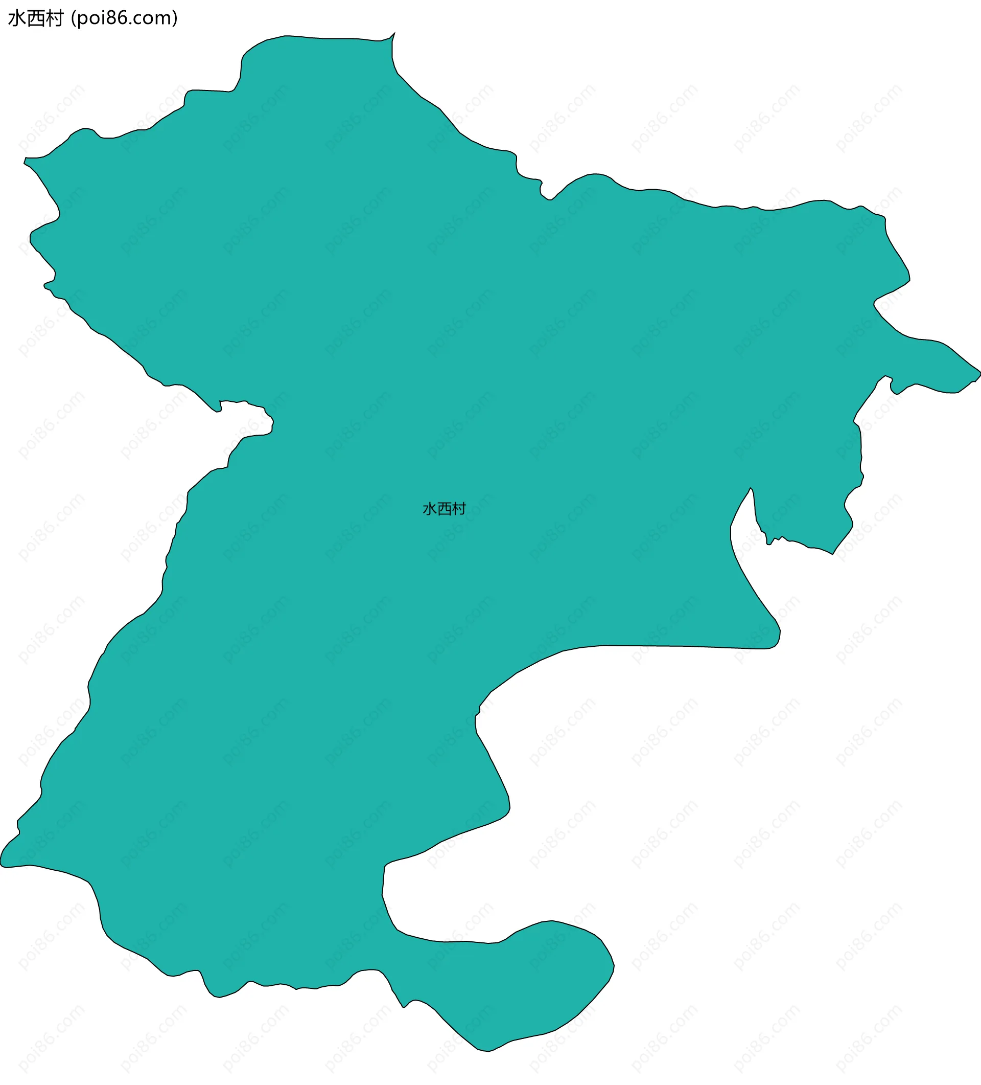 水西村边界地图