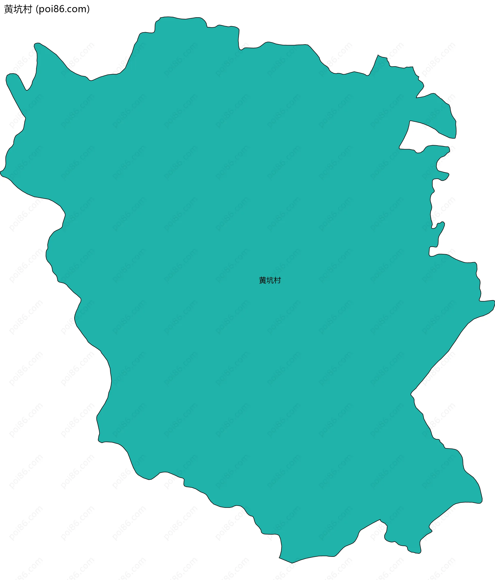 黄坑村边界地图