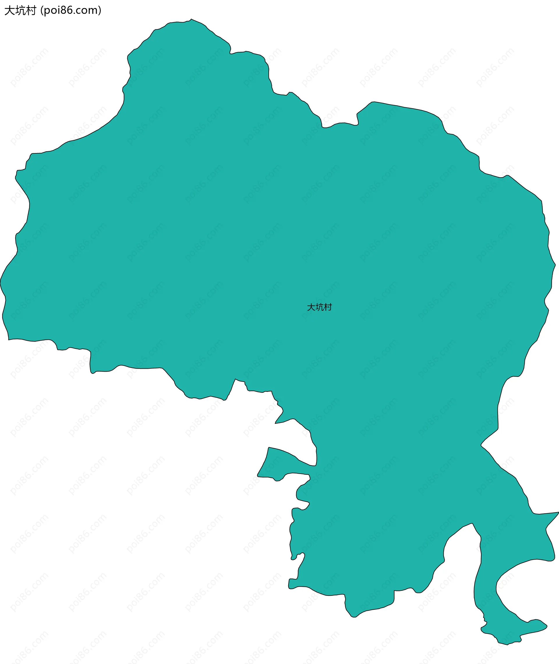 大坑村边界地图