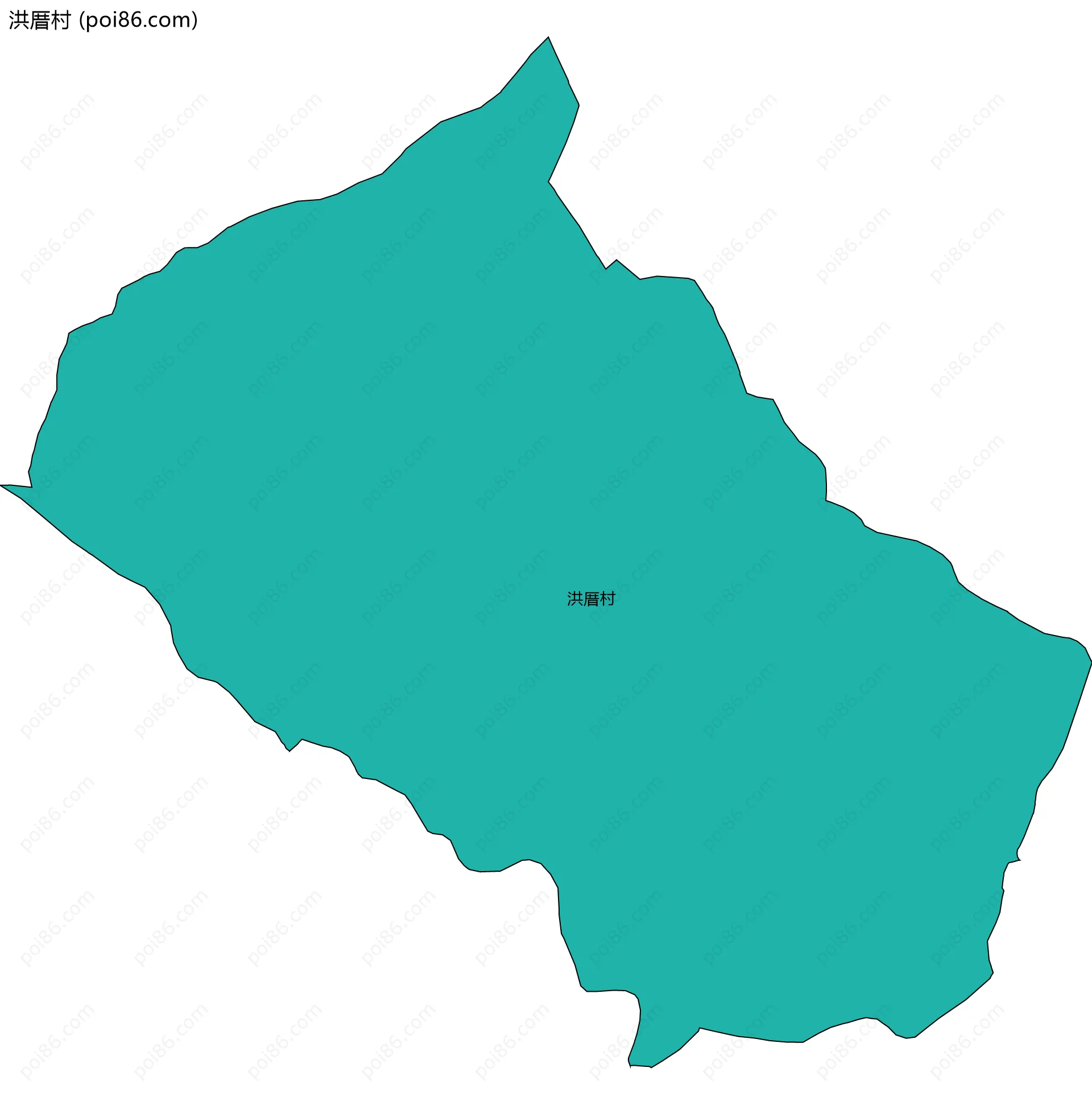 洪厝村边界地图